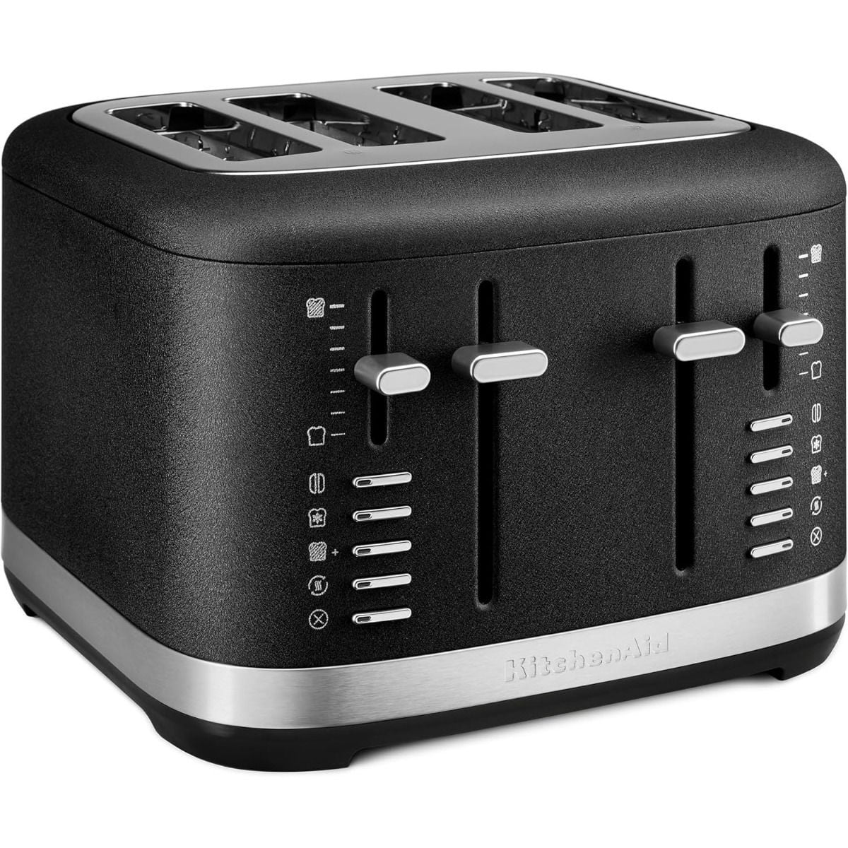 4 Slice Metal Toaster | Cast Iron Black