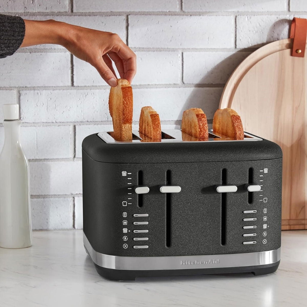 4 Slice Metal Toaster | Cast Iron Black