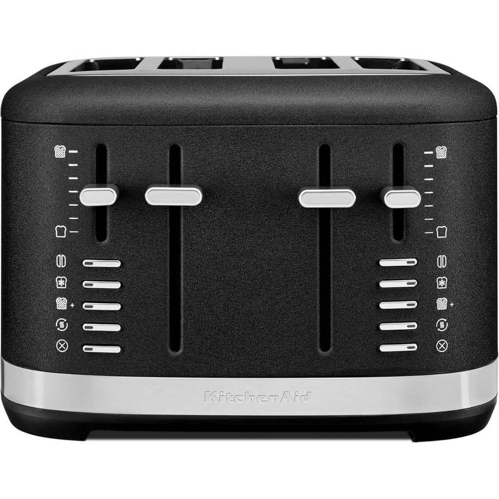 4 Slice Metal Toaster | Cast Iron Black