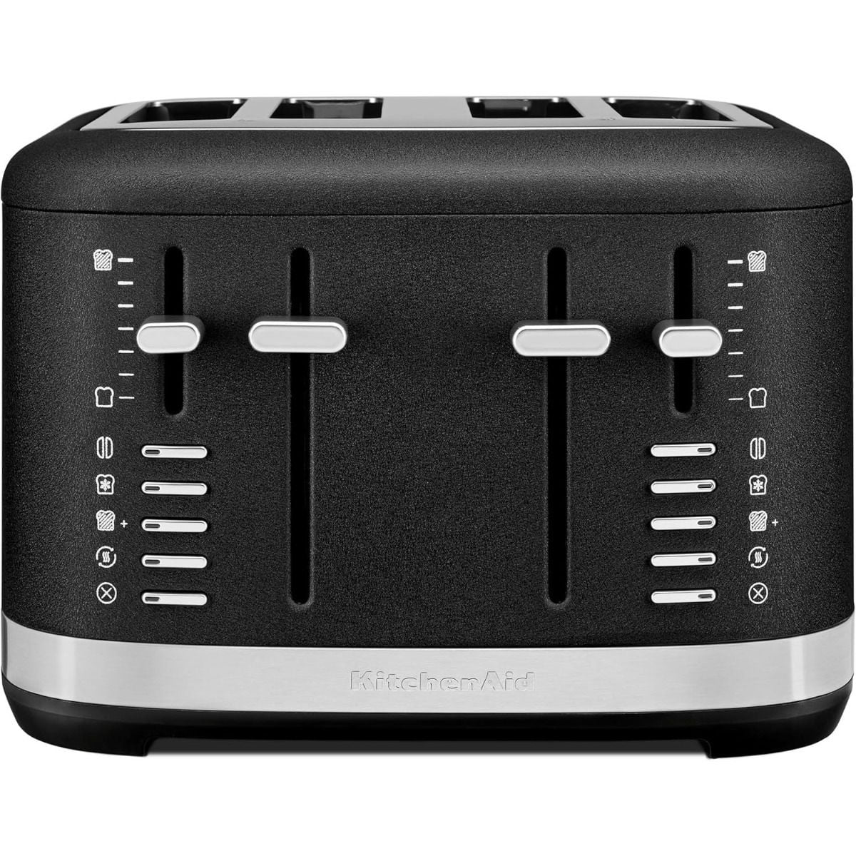 4 Slice Metal Toaster | Cast Iron Black