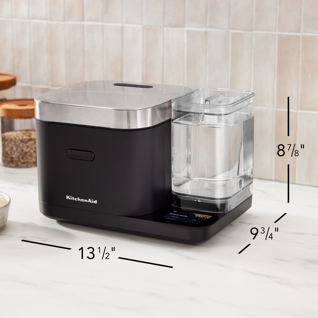 Grain and Rice Cooker 8 Cup with Automatically Sensing Integrated Scale + Water Tank, KGC3155BM