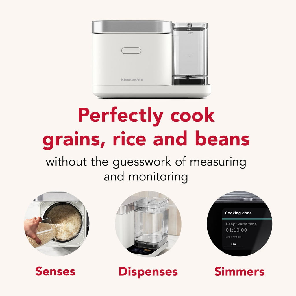 Grain and Rice Cooker 8 Cup with Automatically Sensing Integrated Scale + Water Tank, KGC3155BM