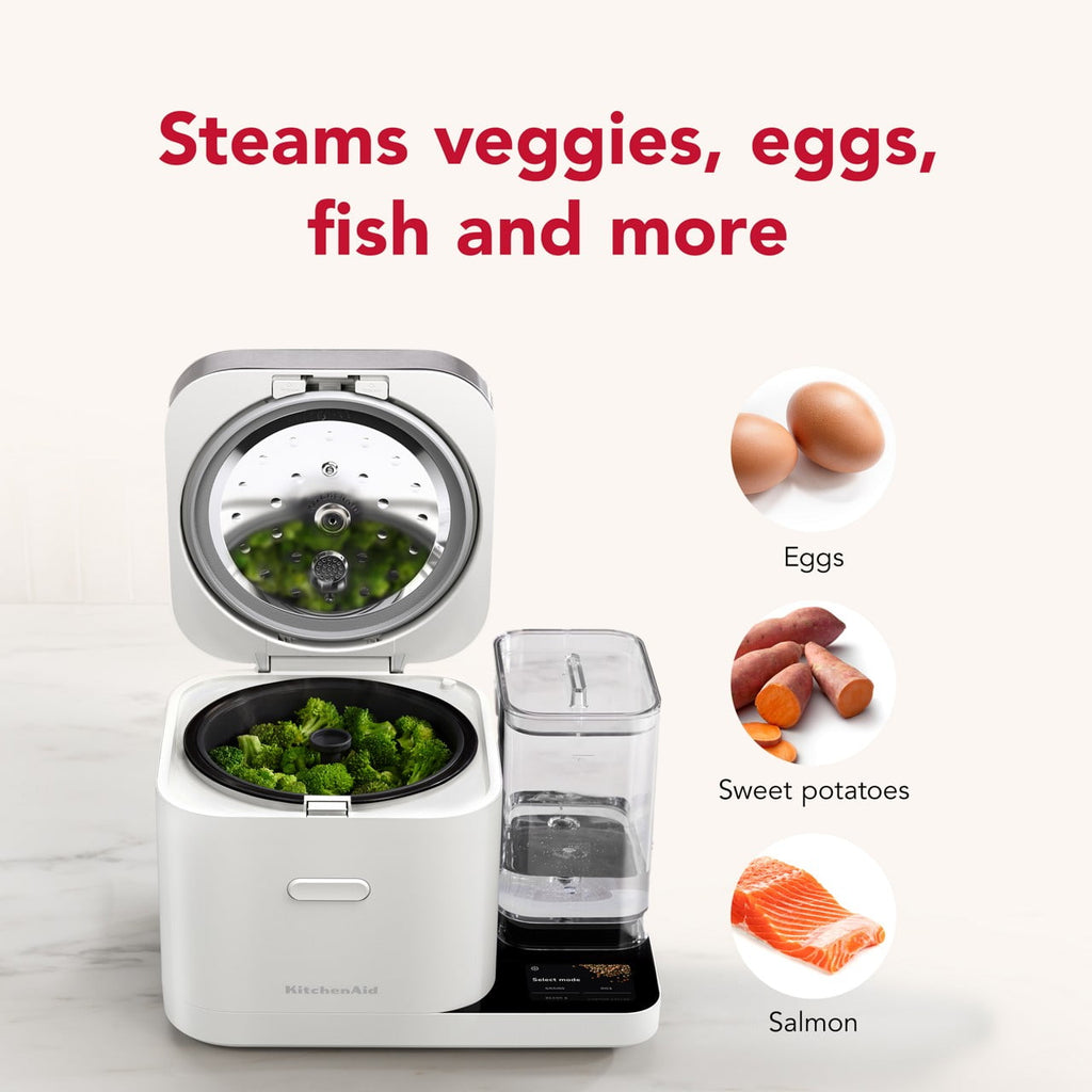 Grain and Rice Cooker 8 Cup with Automatically Sensing Integrated Scale + Water Tank, KGC3155BM