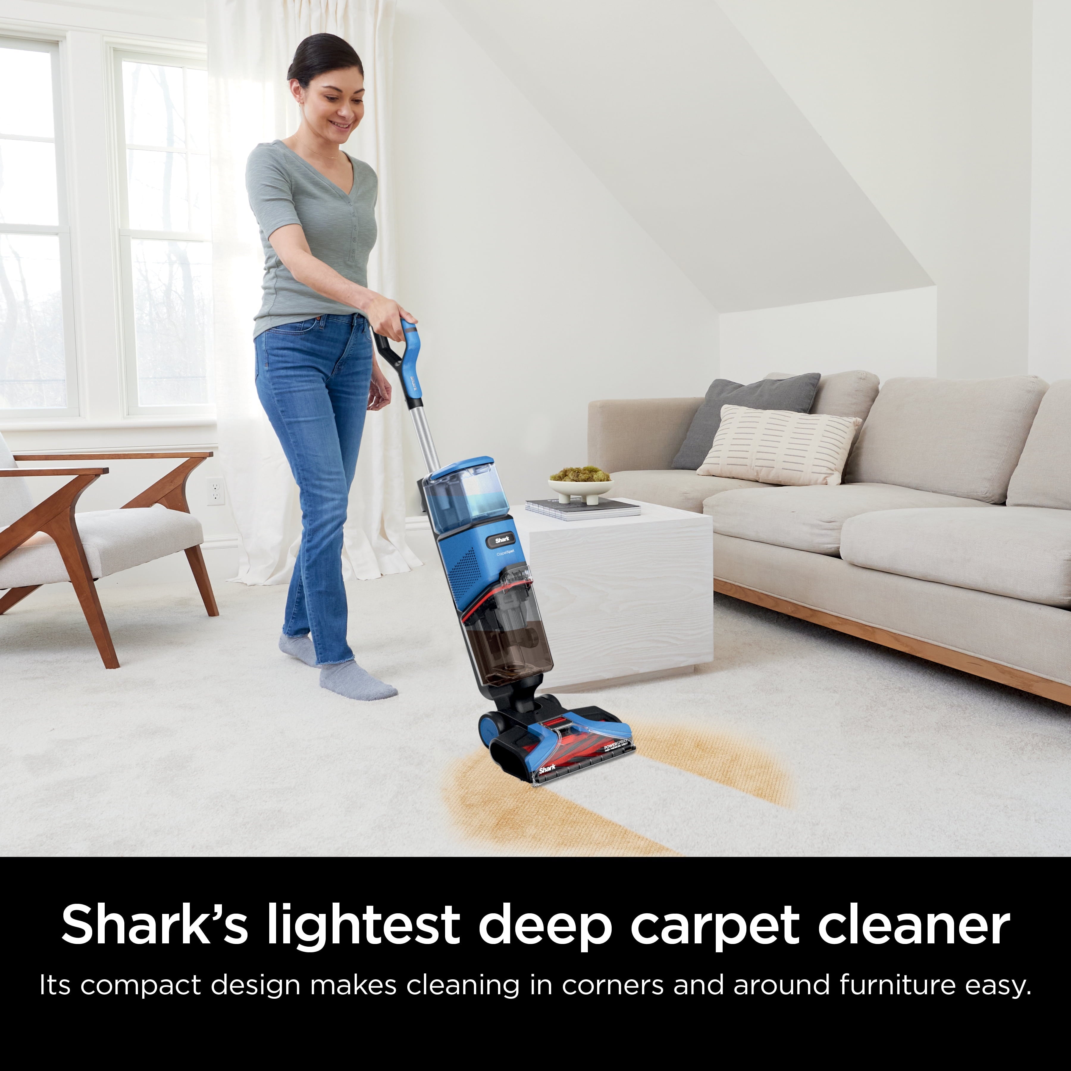 CarpetXpert Upright Carpet &amp; Area Rug Cleaner, Pet Friendly, Lightweight &amp; Powerful, Dirt &amp; Odor Removal, Carpet Shampooer, Cleaning Solution, EX120 Blue