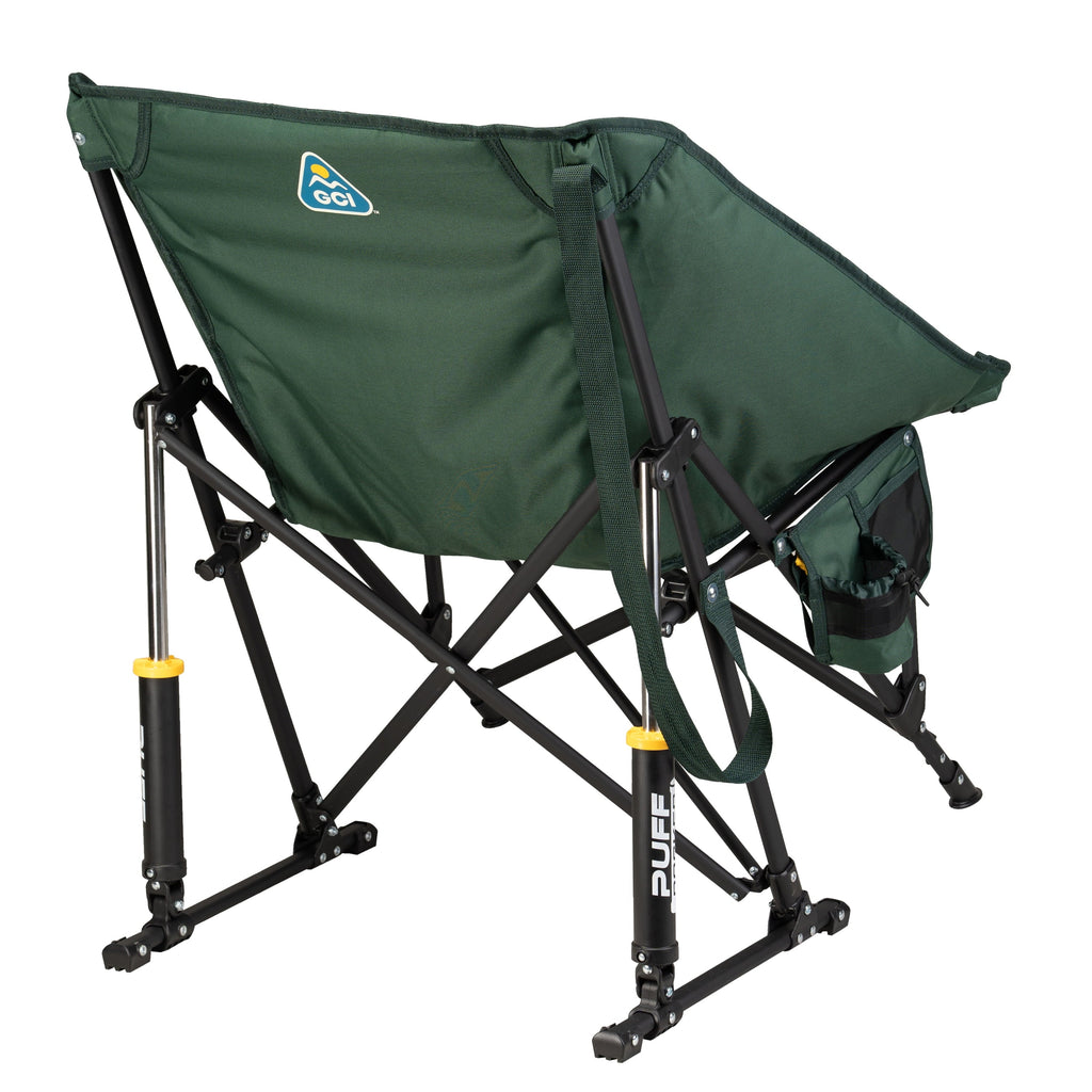 Puff Rocker Foldable Insulated Rocking Camp Chair, Black