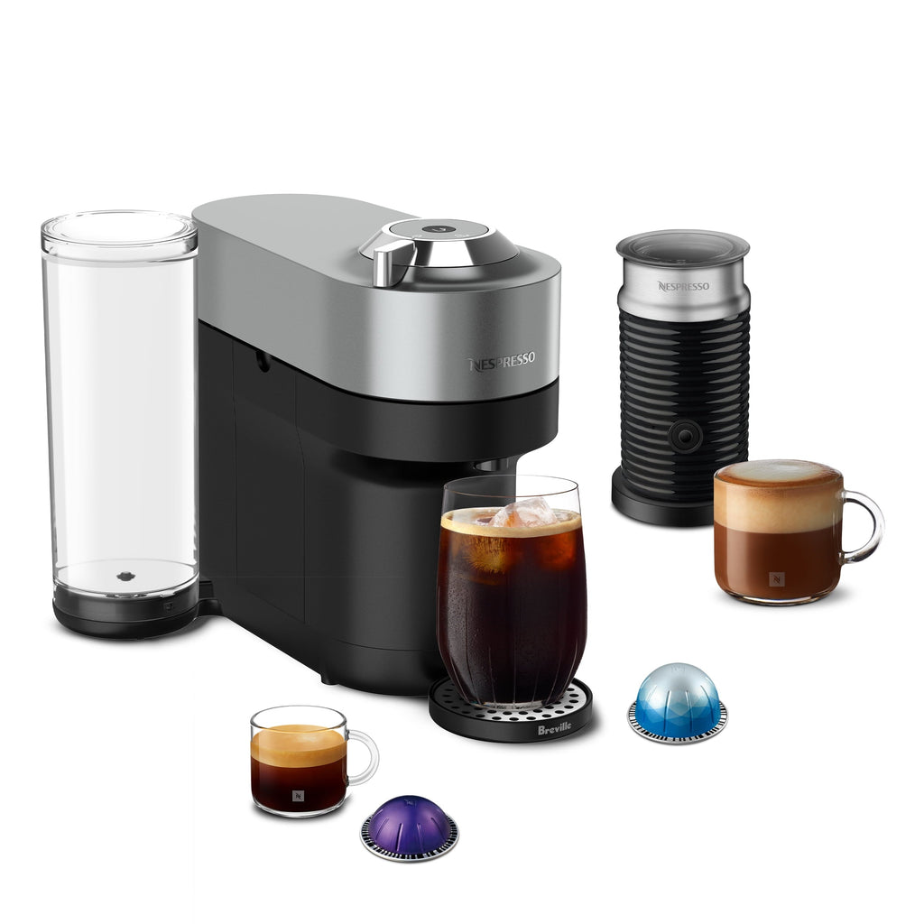 Vertuo Espresso Machine with Milk Frother, Titan Medium