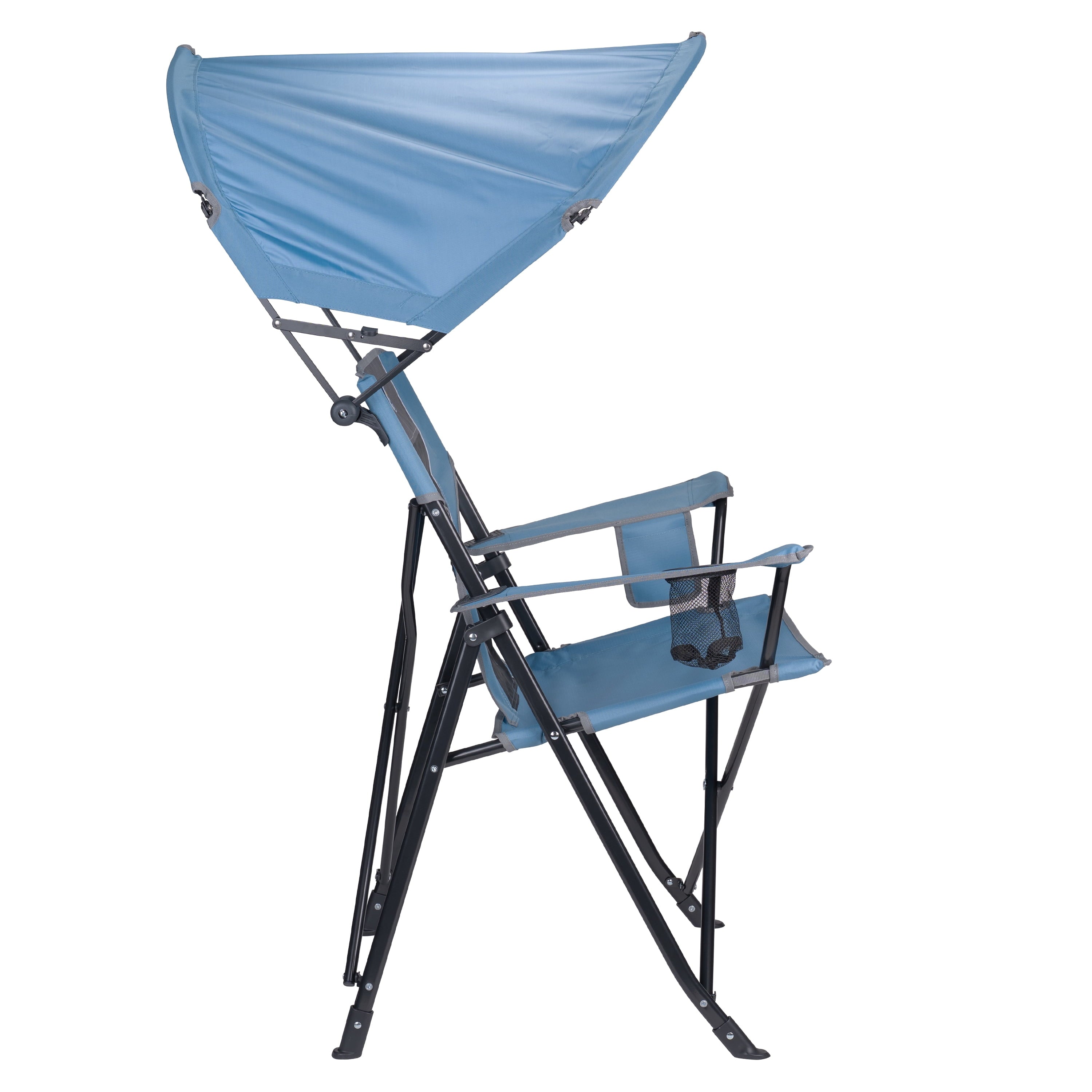 SunShade Comfort Pro Portable Folding Canopy Chair, Lichen Blue