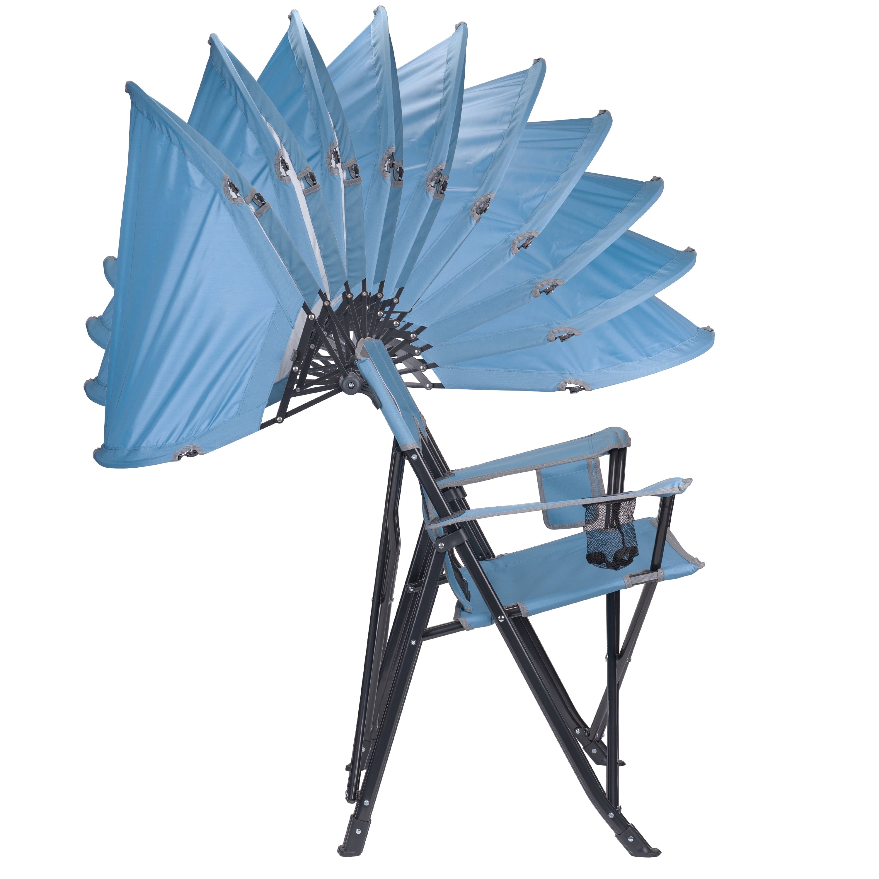 SunShade Comfort Pro Portable Folding Canopy Chair, Lichen Blue