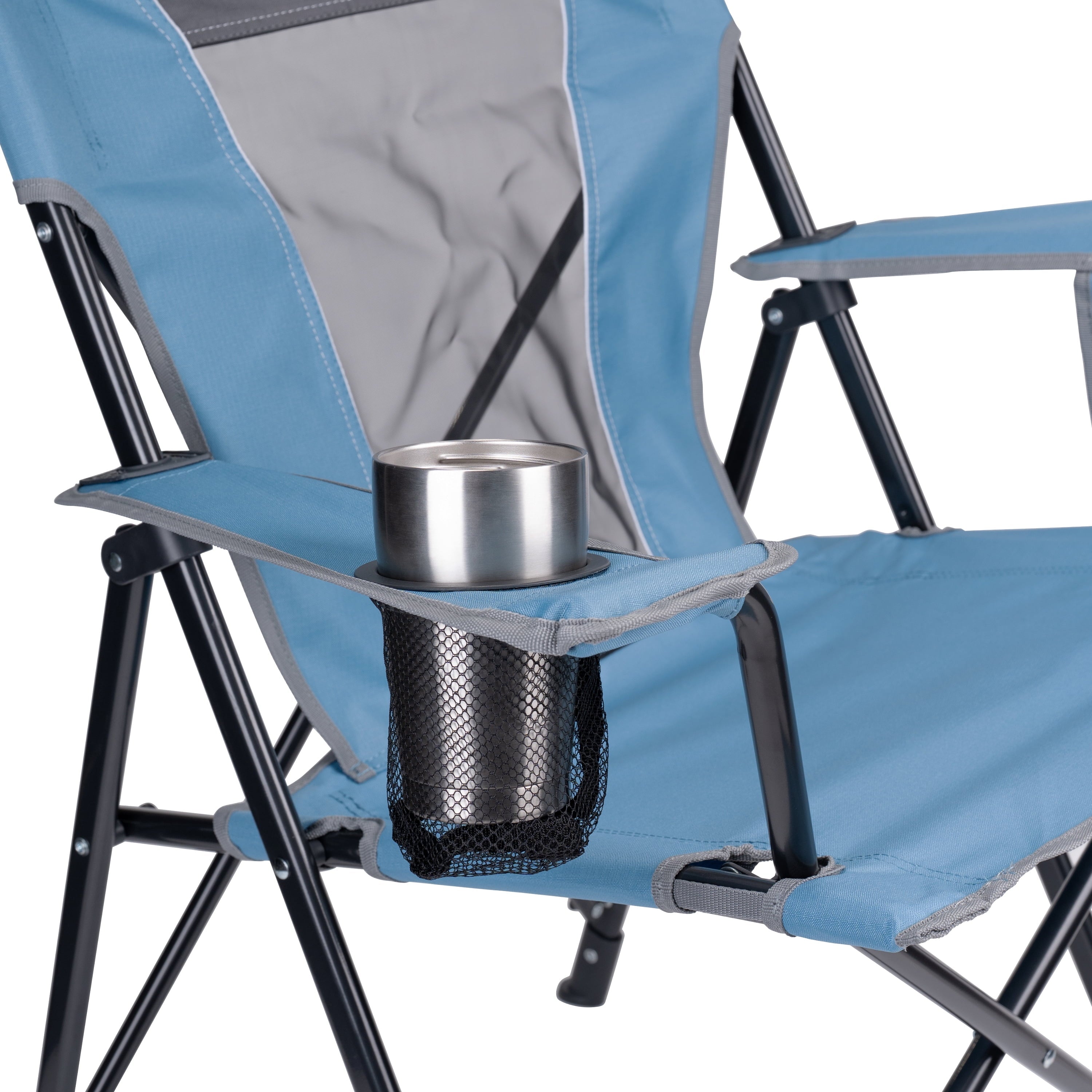 SunShade Comfort Pro Portable Folding Canopy Chair, Lichen Blue