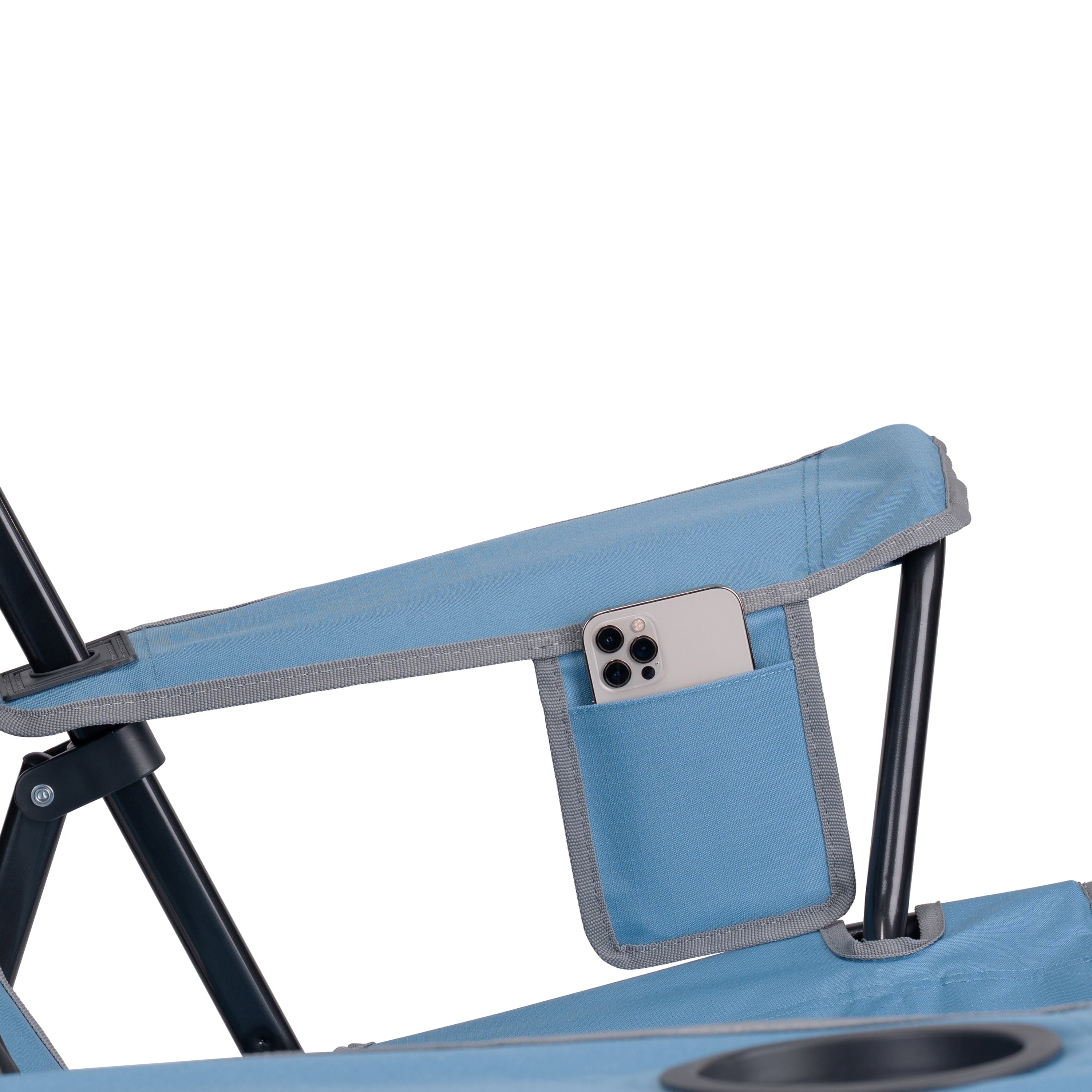 SunShade Comfort Pro Portable Folding Canopy Chair, Lichen Blue