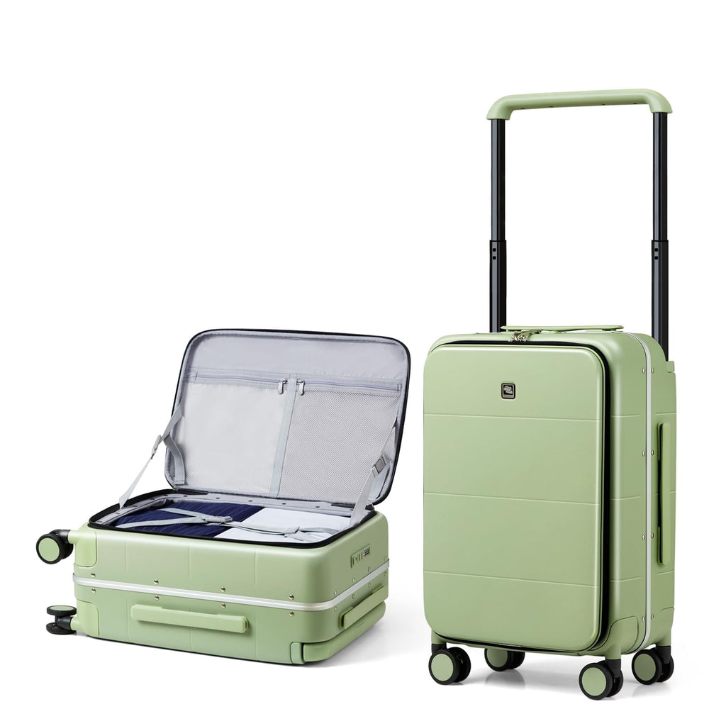 20 Inch Carry On Luggage Hard Shell Suitcases with Spinner Wheels Suitcase for Men Women TSA Luggage Travel Suit Case Lightweight Wide Handle Rolling Luggage(Smoke White)