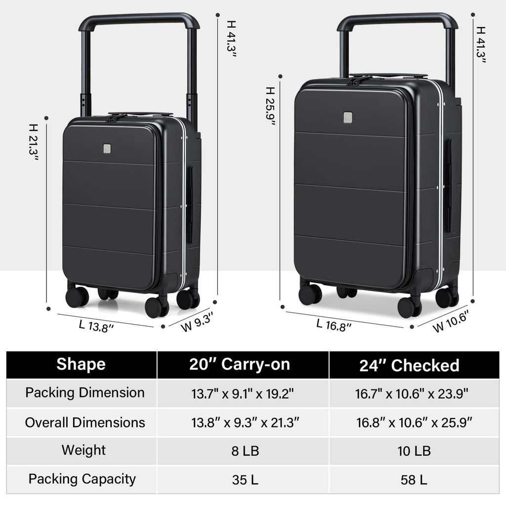 20 Inch Carry On Luggage Hard Shell Suitcases with Spinner Wheels Suitcase for Men Women TSA Luggage Travel Suit Case Lightweight Wide Handle Rolling Luggage(Smoke White)