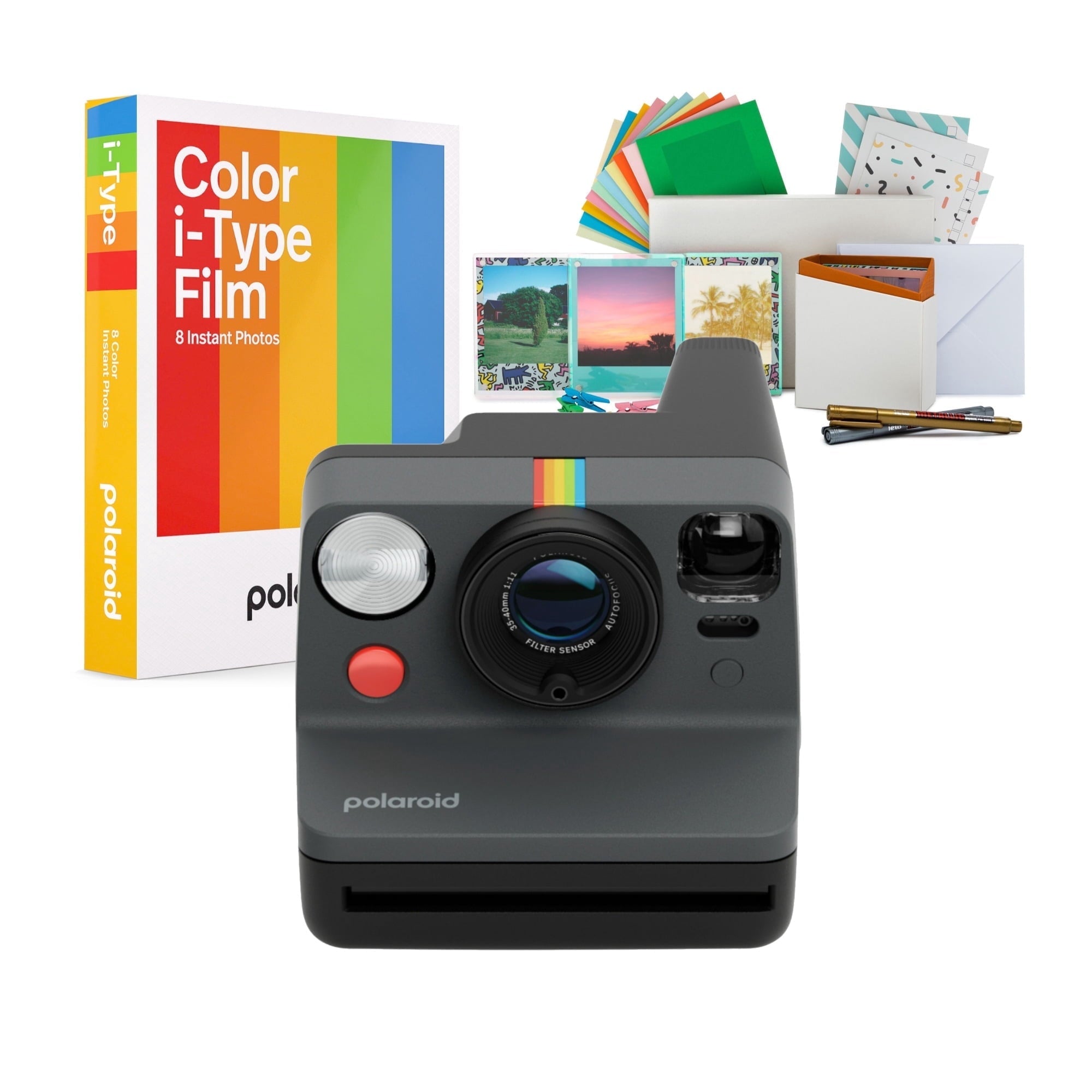 Now Generation 3 Instant Camera with Film Kit and Color Instant Film (Black) Bundle