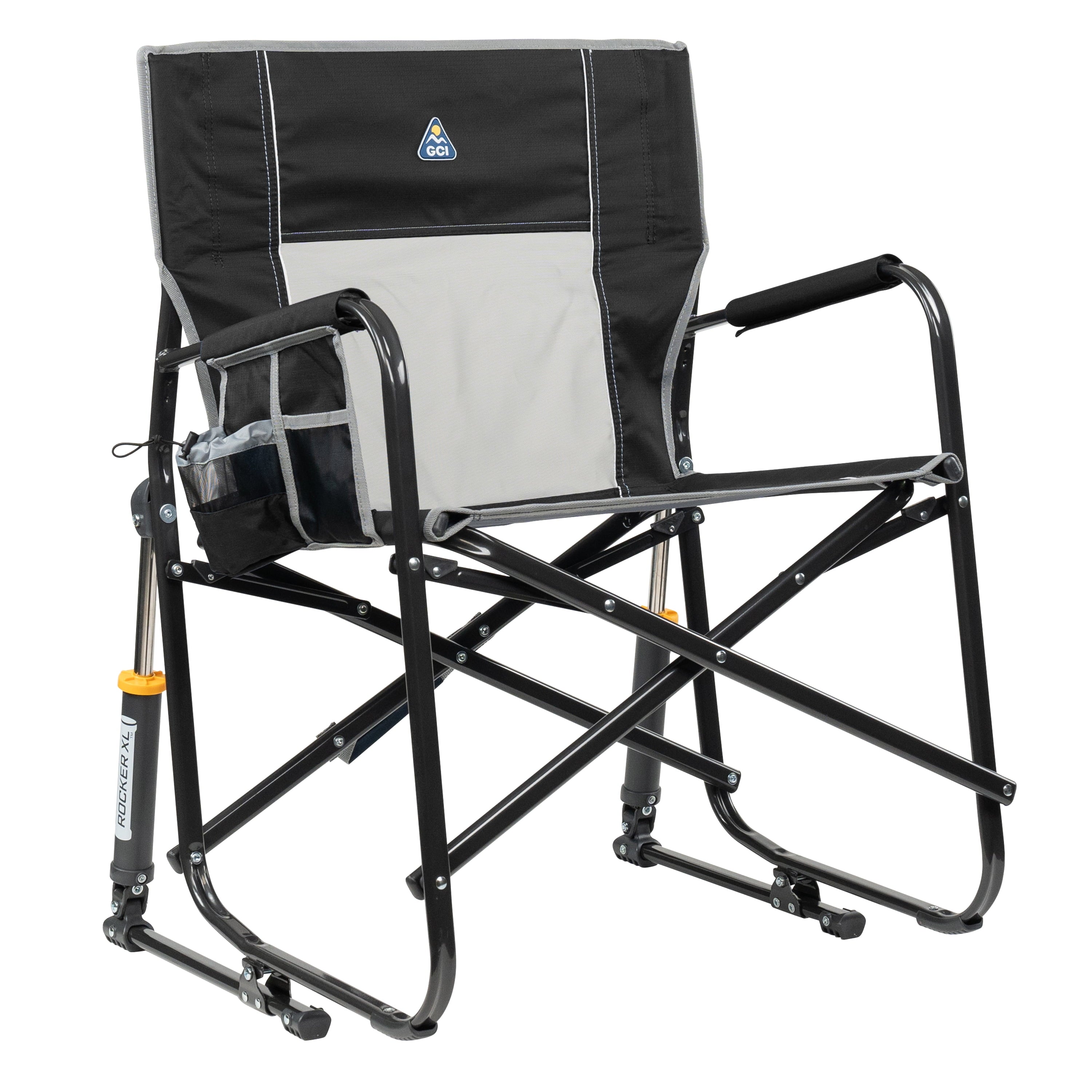 (2 pack) Freestyle Rocker XL Oversized Foldable Rocking Chair, Black