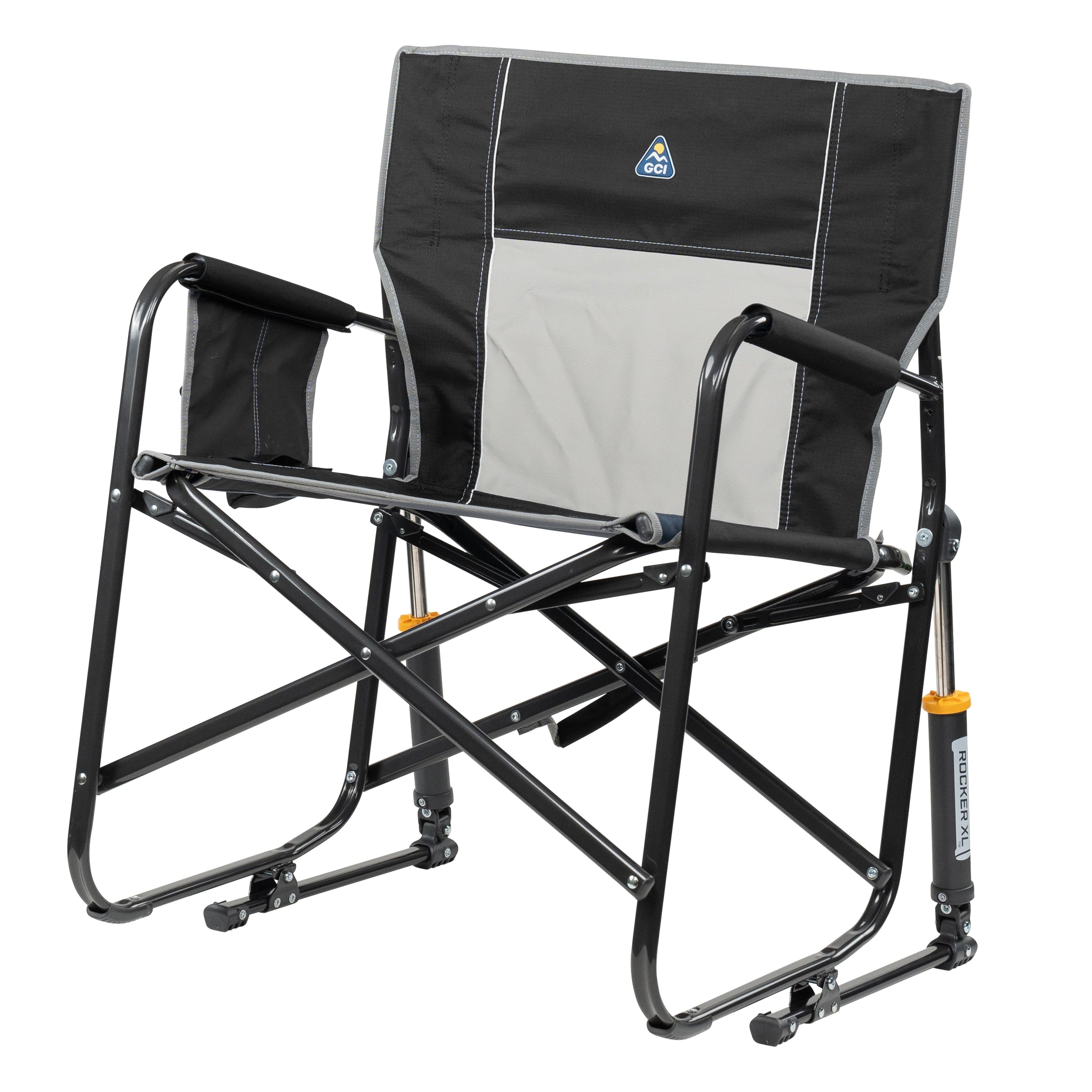 (2 pack) Freestyle Rocker XL Oversized Foldable Rocking Chair, Black