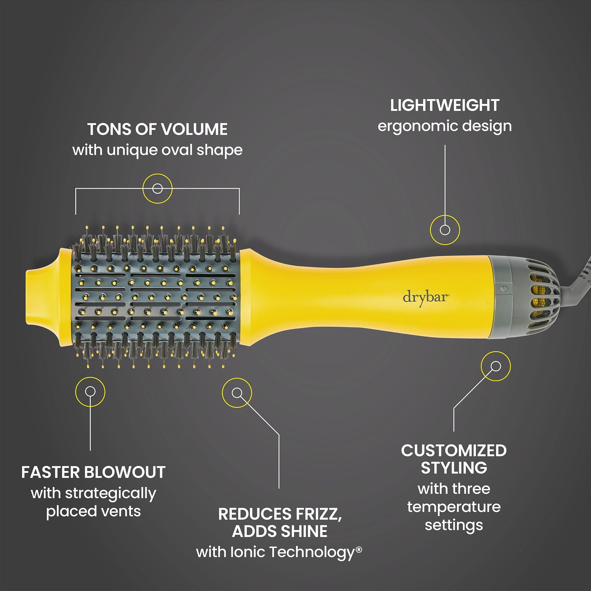 The Double Shot Oval Blow-Dryer Hair Brush