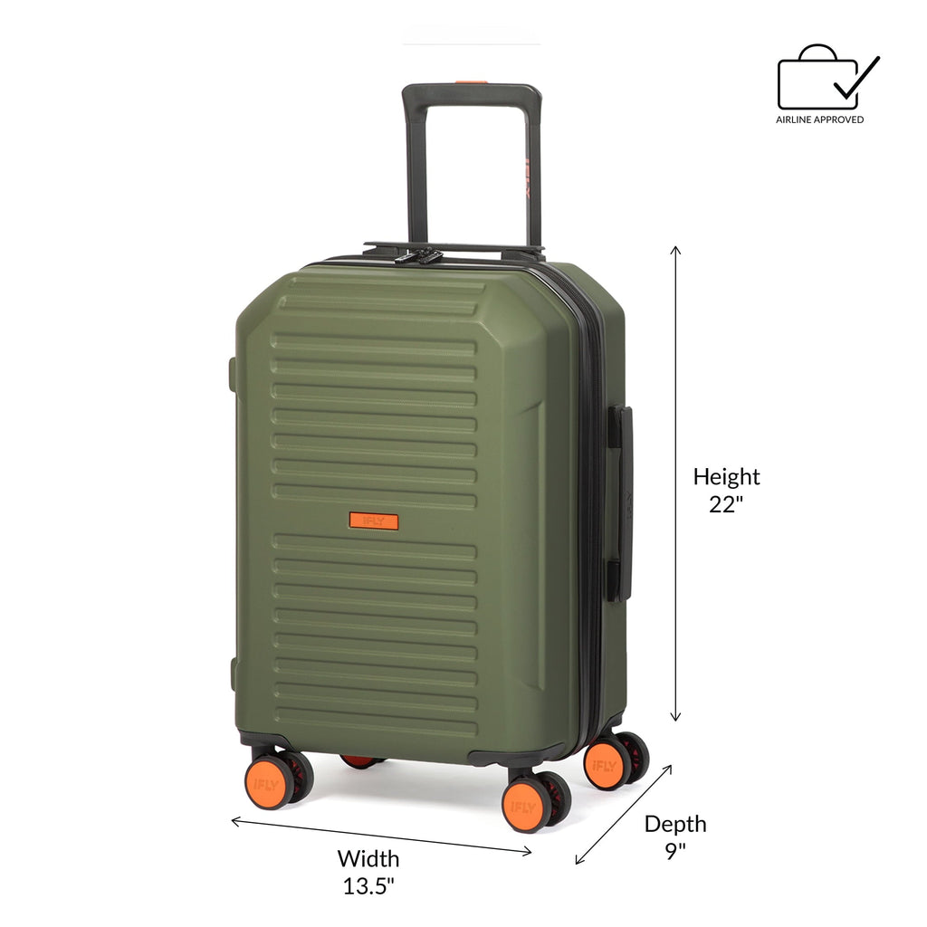 Venture 2-Piece Hardside Luggage Set, 20" Carry-on and 28" Checked Luggage, Olive