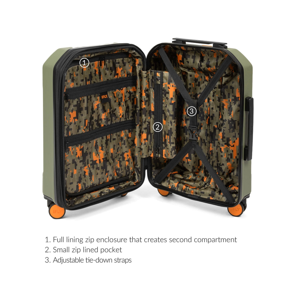 Venture 2-Piece Hardside Luggage Set, 20" Carry-on and 28" Checked Luggage, Olive