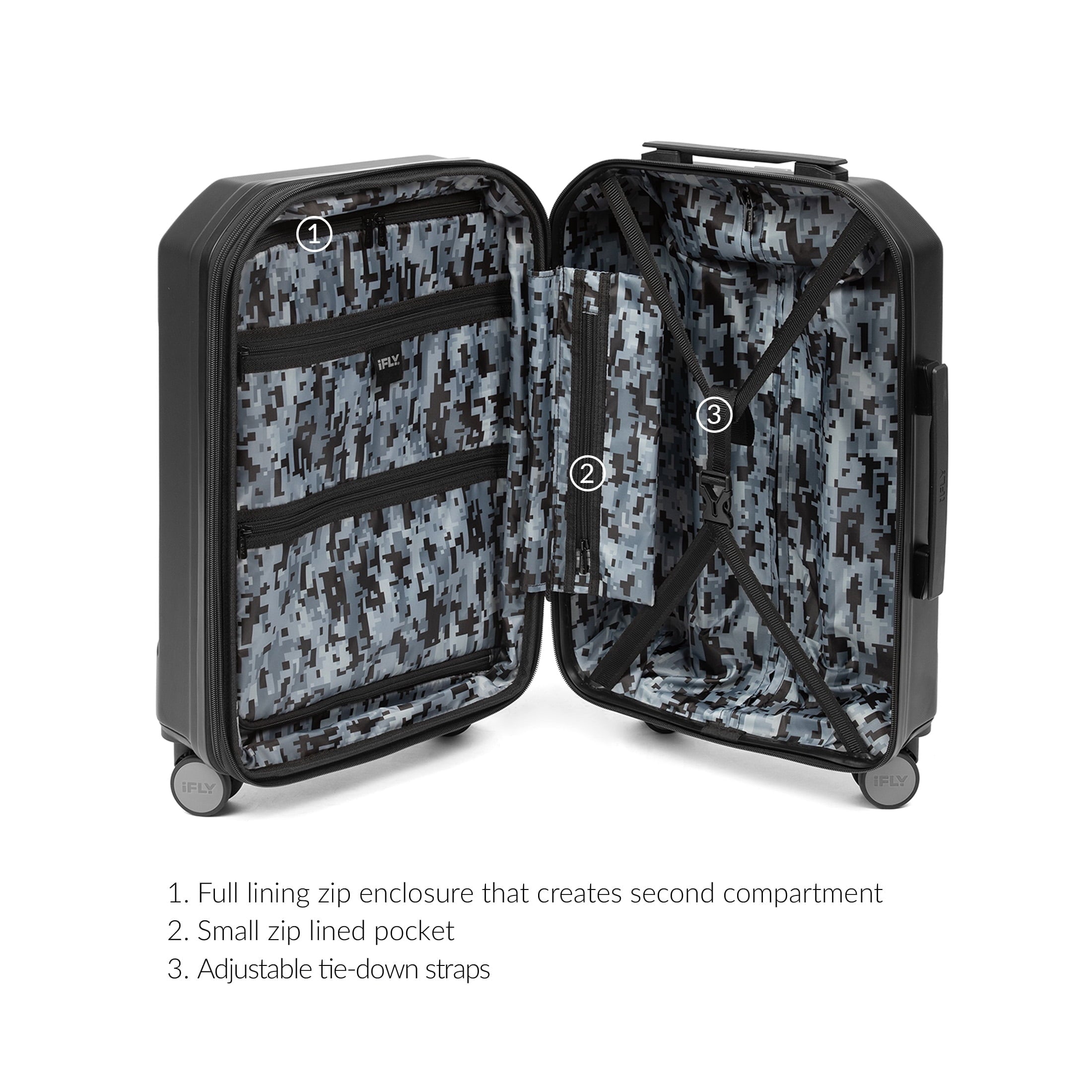 Venture 2-Piece Hardside Luggage Set, 20" Carry-on and 28" Checked Luggage, Olive