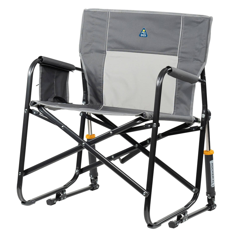 Freestyle Rocker XL Oversized Foldable Rocking Camp Chair, Pewter