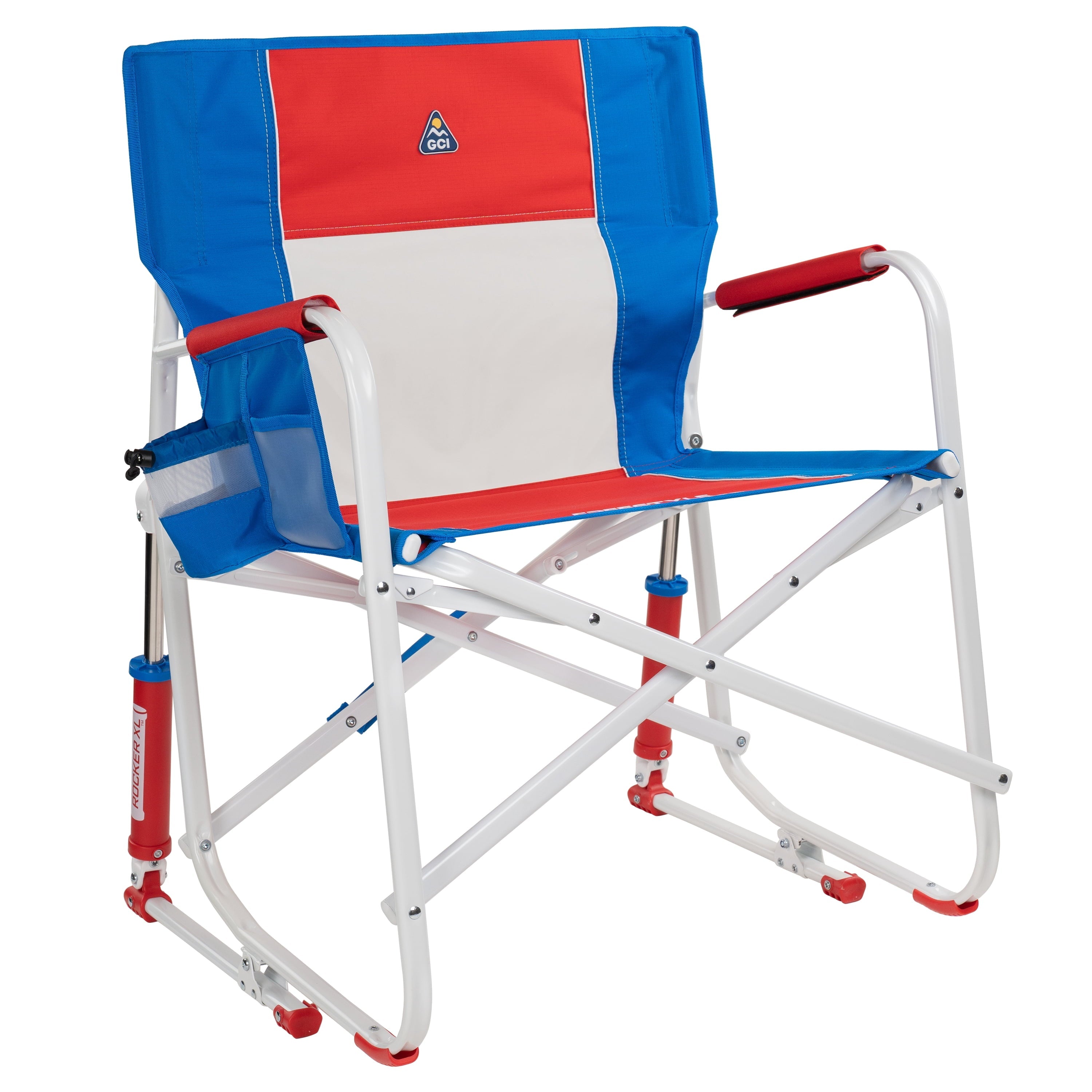 Freestyle Rocker XL Oversized Foldable Rocking Camp Chair, Pewter