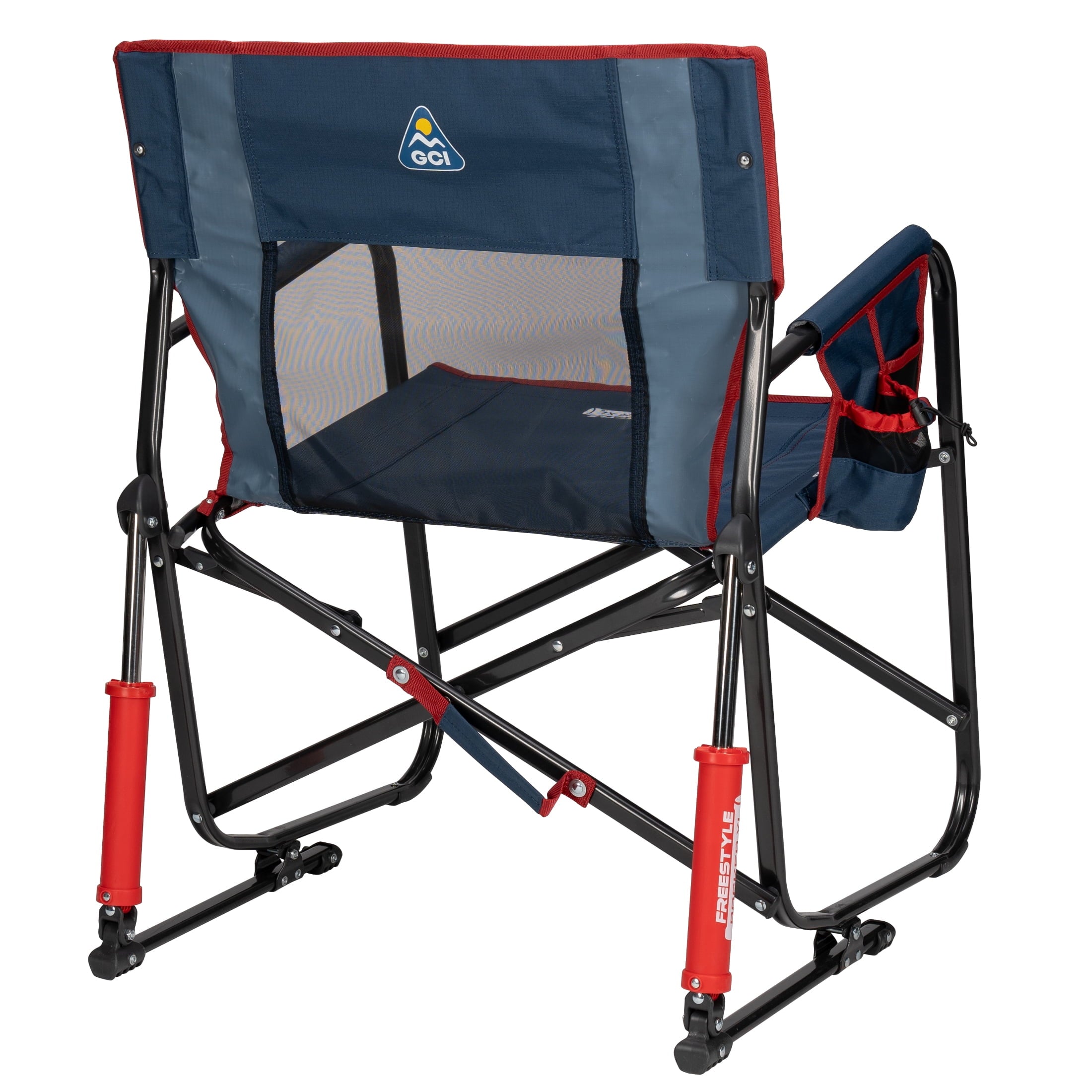 Freestyle Rocker XL Oversized Foldable Rocking Camp Chair, Pewter