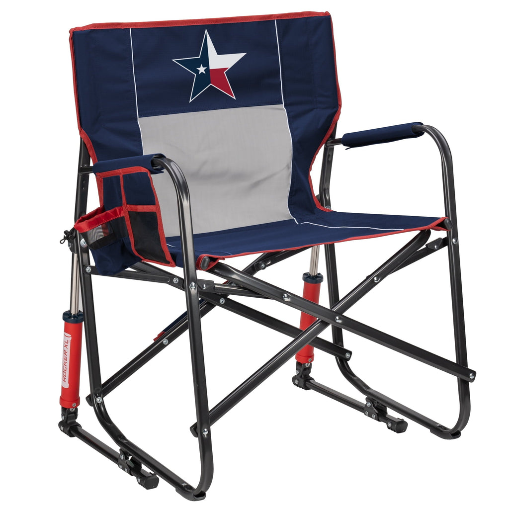 Freestyle Rocker XL Oversized Foldable Rocking Camp Chair, Pewter