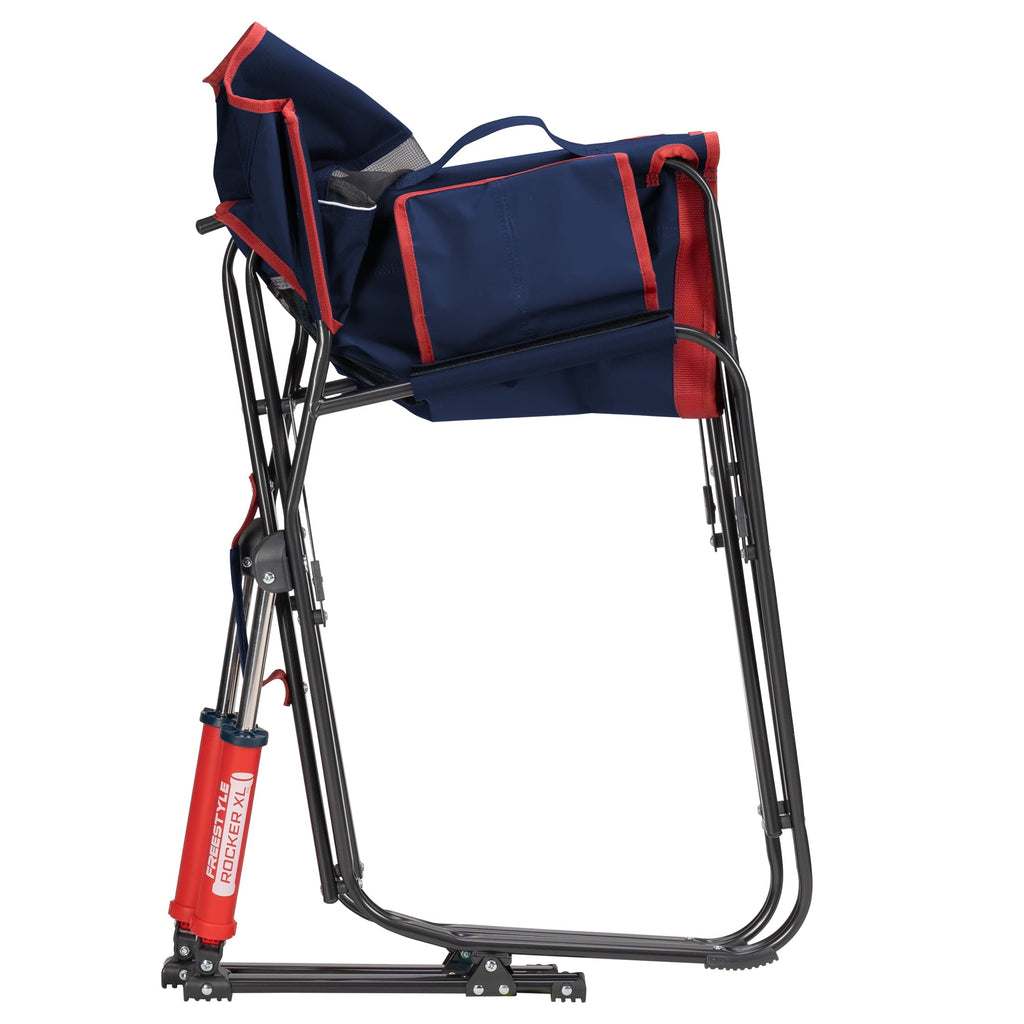 Freestyle Rocker XL Oversized Foldable Rocking Camp Chair, Pewter