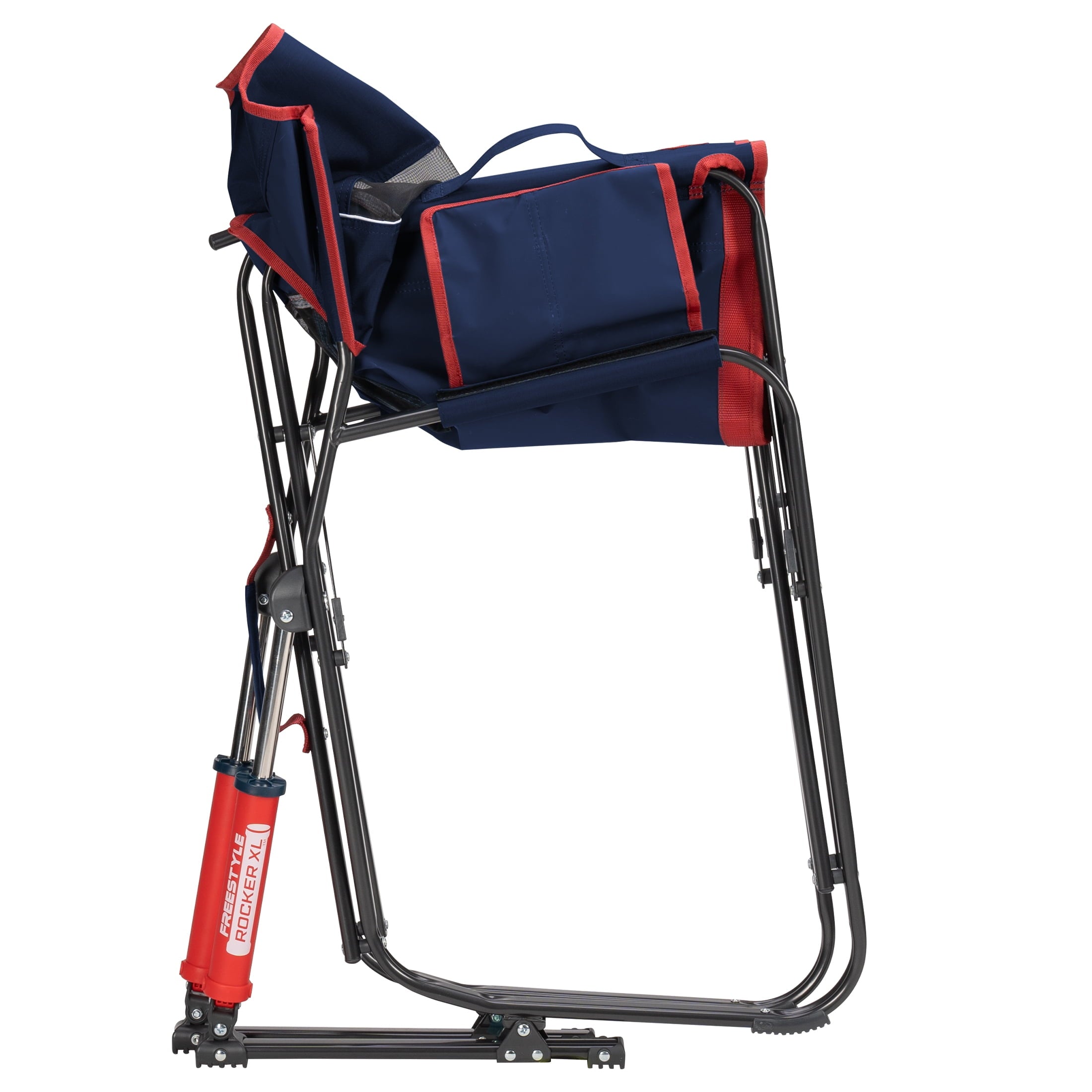 Freestyle Rocker XL Oversized Foldable Rocking Camp Chair, Pewter