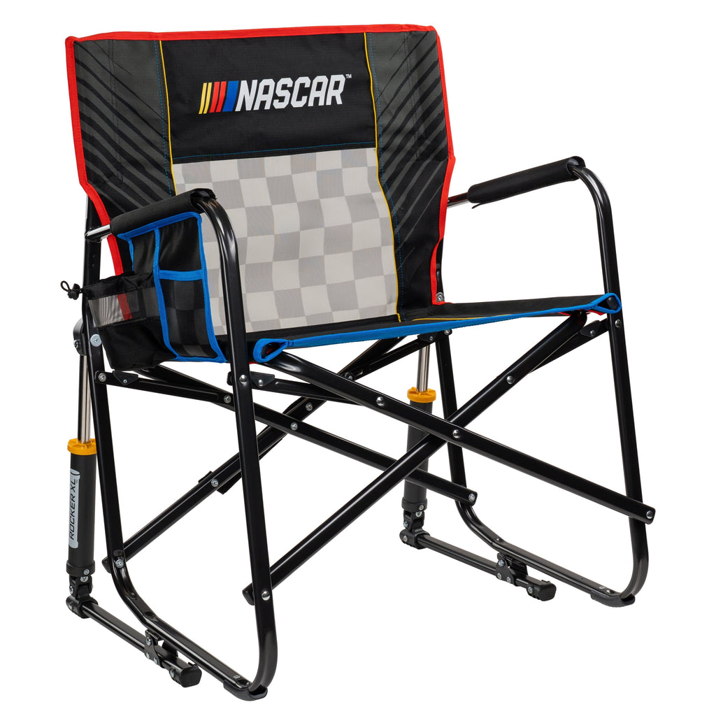 Freestyle Rocker XL Oversized Foldable Rocking Camp Chair, Pewter