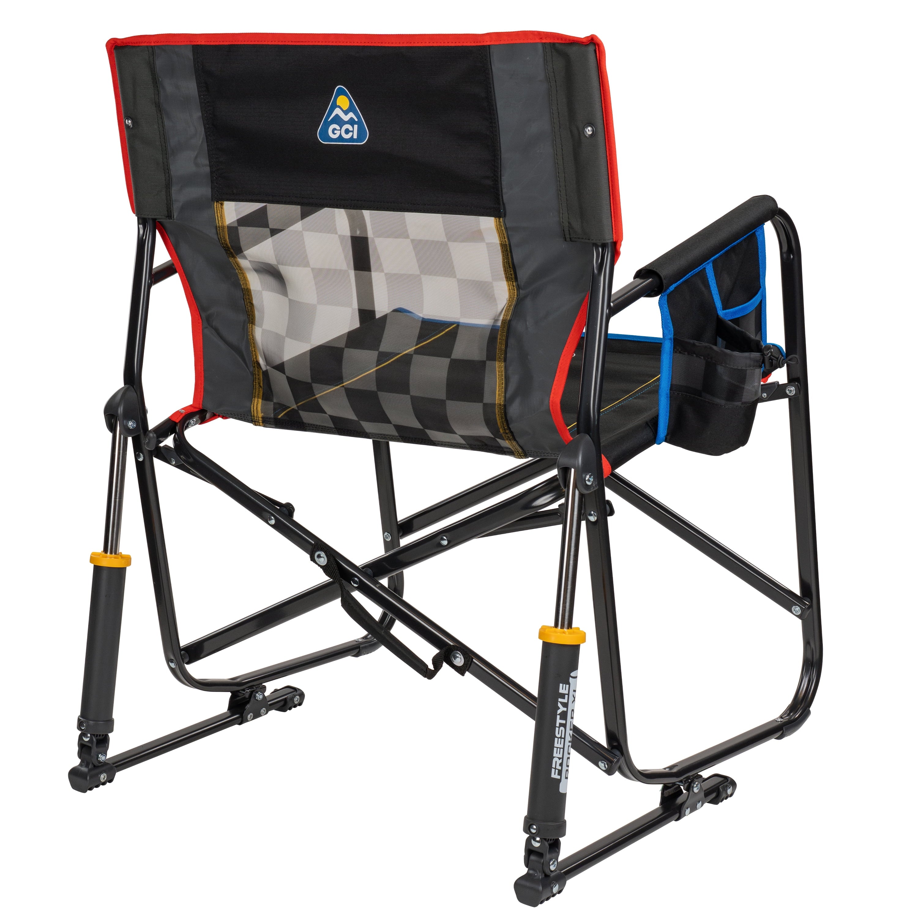 Freestyle Rocker XL Oversized Foldable Rocking Camp Chair, Pewter