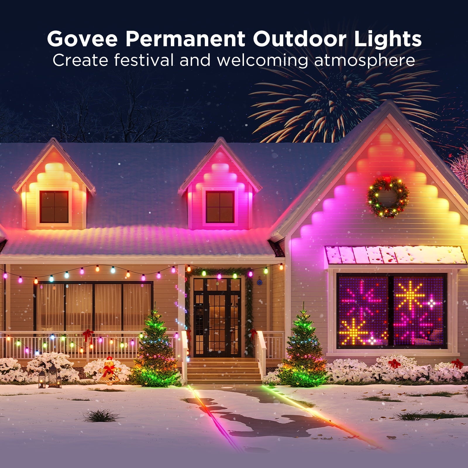 50ft RGBICW Black Permanent Outdoor Lights 2 (Elite)