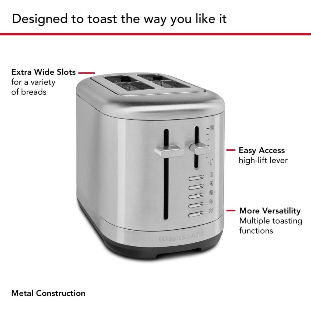 2 Slice Metal Toaster | Brushed Stainless Steel