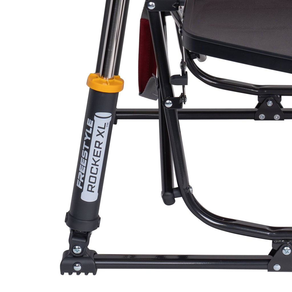 Freestyle Rocker XL with Side Table Oversized Rocking Camp Chair, Black