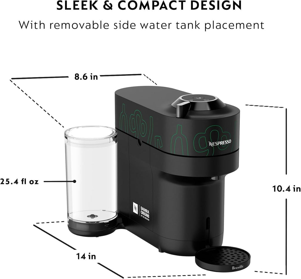 Vertuo Pop+ Coffee and Espresso Maker by, Samra Origins by The Metad Green