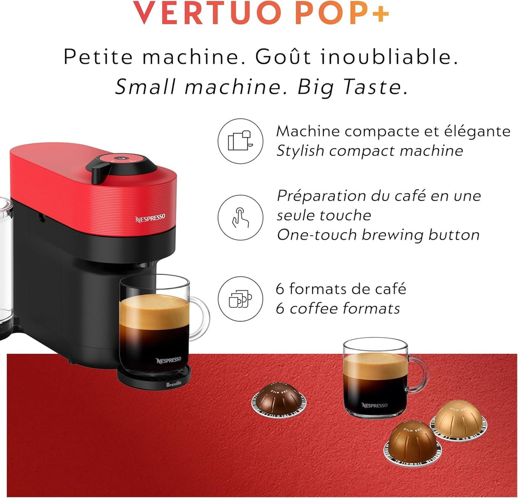 Vertuo Pop+ Coffee and Espresso Maker by, Samra Origins by The Metad Green
