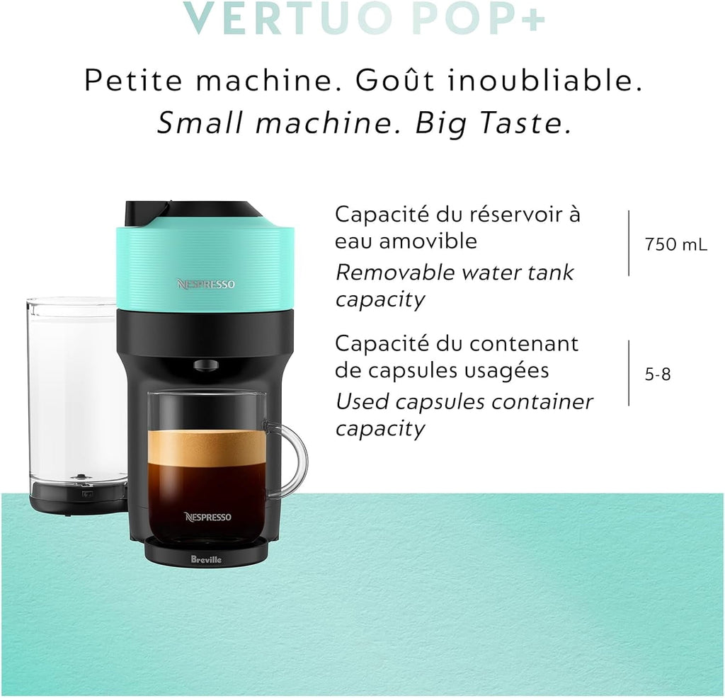 Vertuo Pop+ Coffee and Espresso Maker by, Samra Origins by The Metad Green