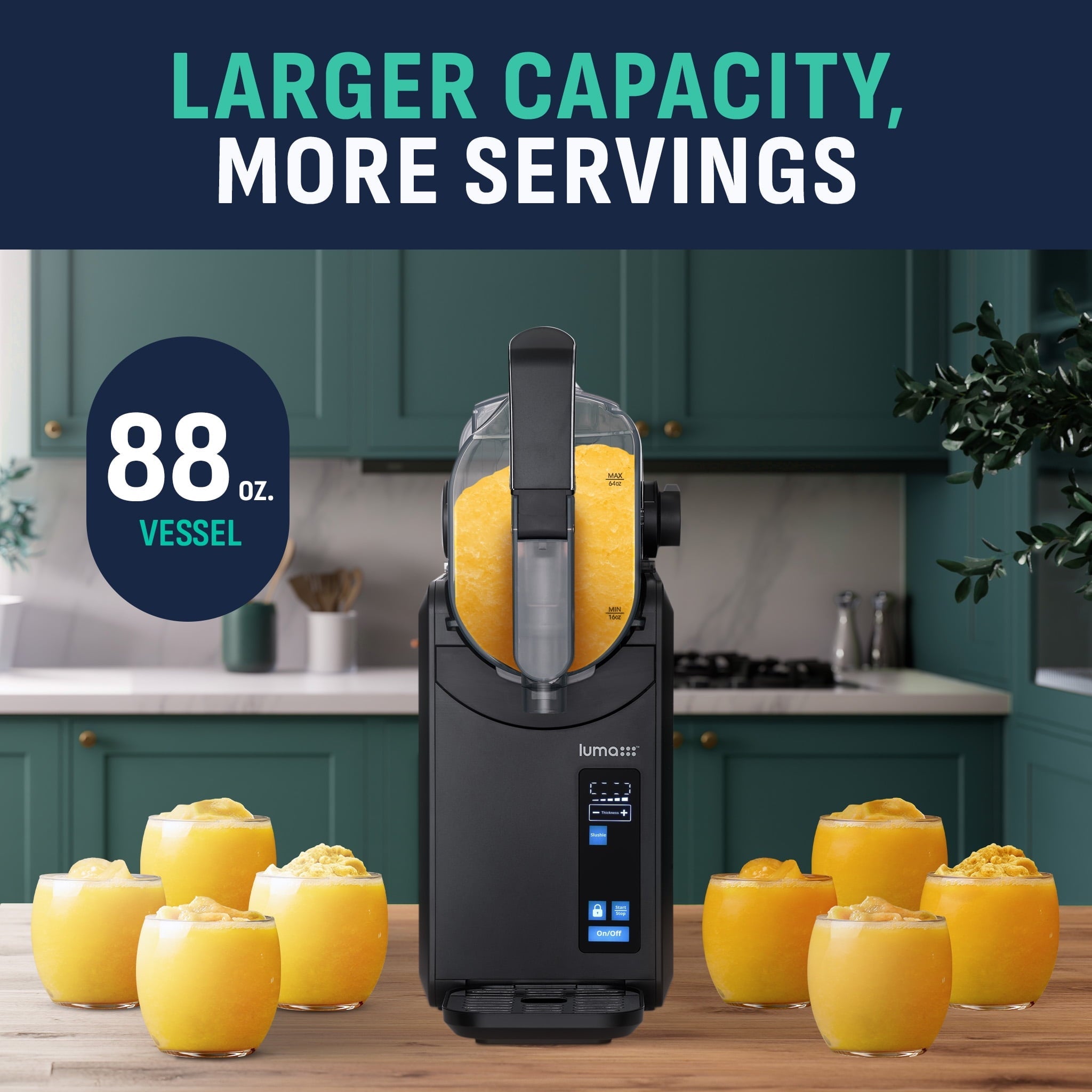 Luma by Newair Frozen Slushie Drink Maker, 88 oz Slushy Ice Machine with CycloneFreeze Technology, 5 Preset Programs and Auto Cleaning, For Milkshakes, Margaritas, Cocktail, Frappe, Slush