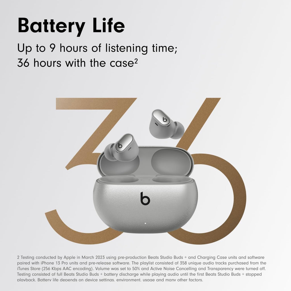 Studio Buds+ Noise Canceling True Wireless In-Ear Headphones (Transparent) with Accessories