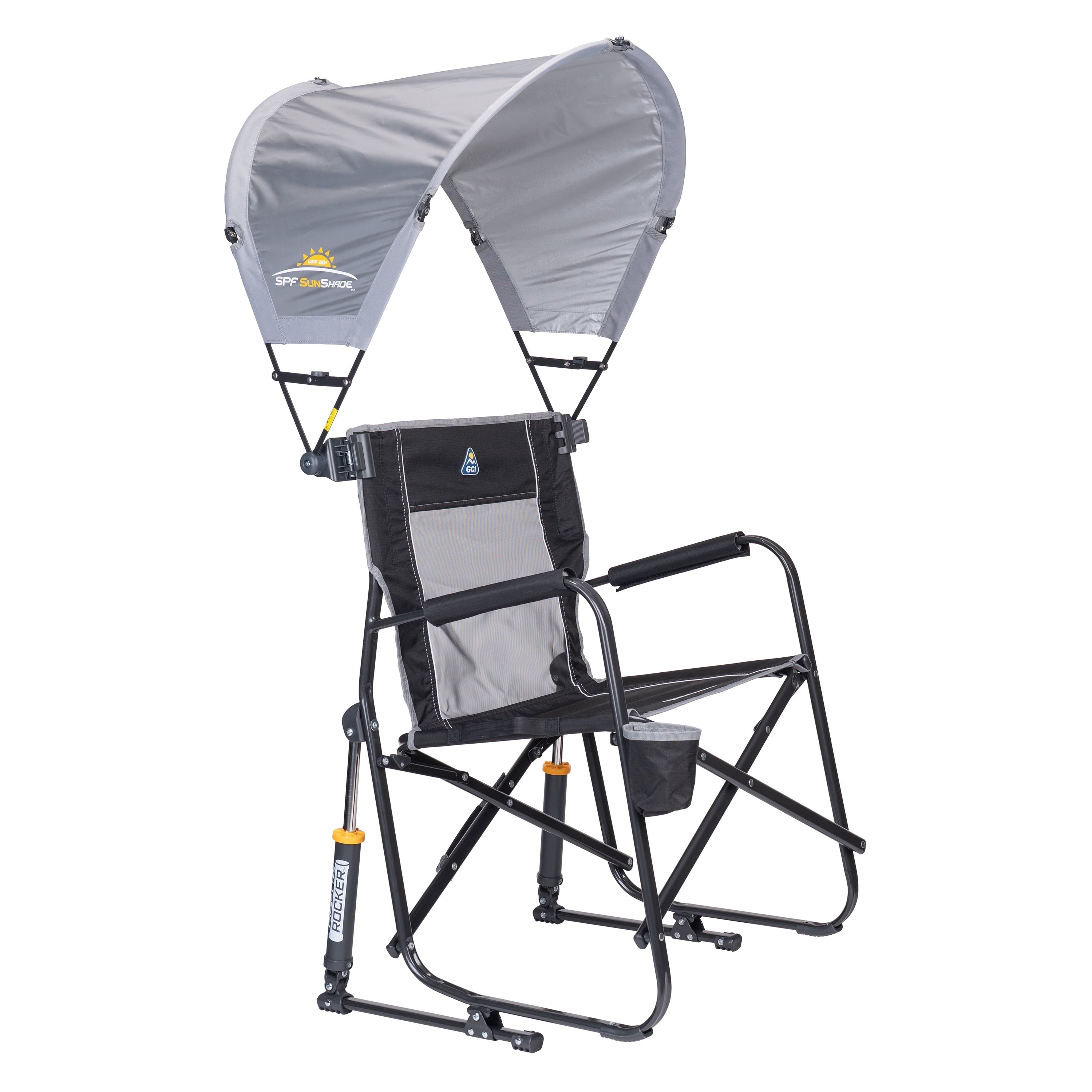 SunShade Accessory Universal Adjustable Chair Canopy with UV Protection, Mercury Gray