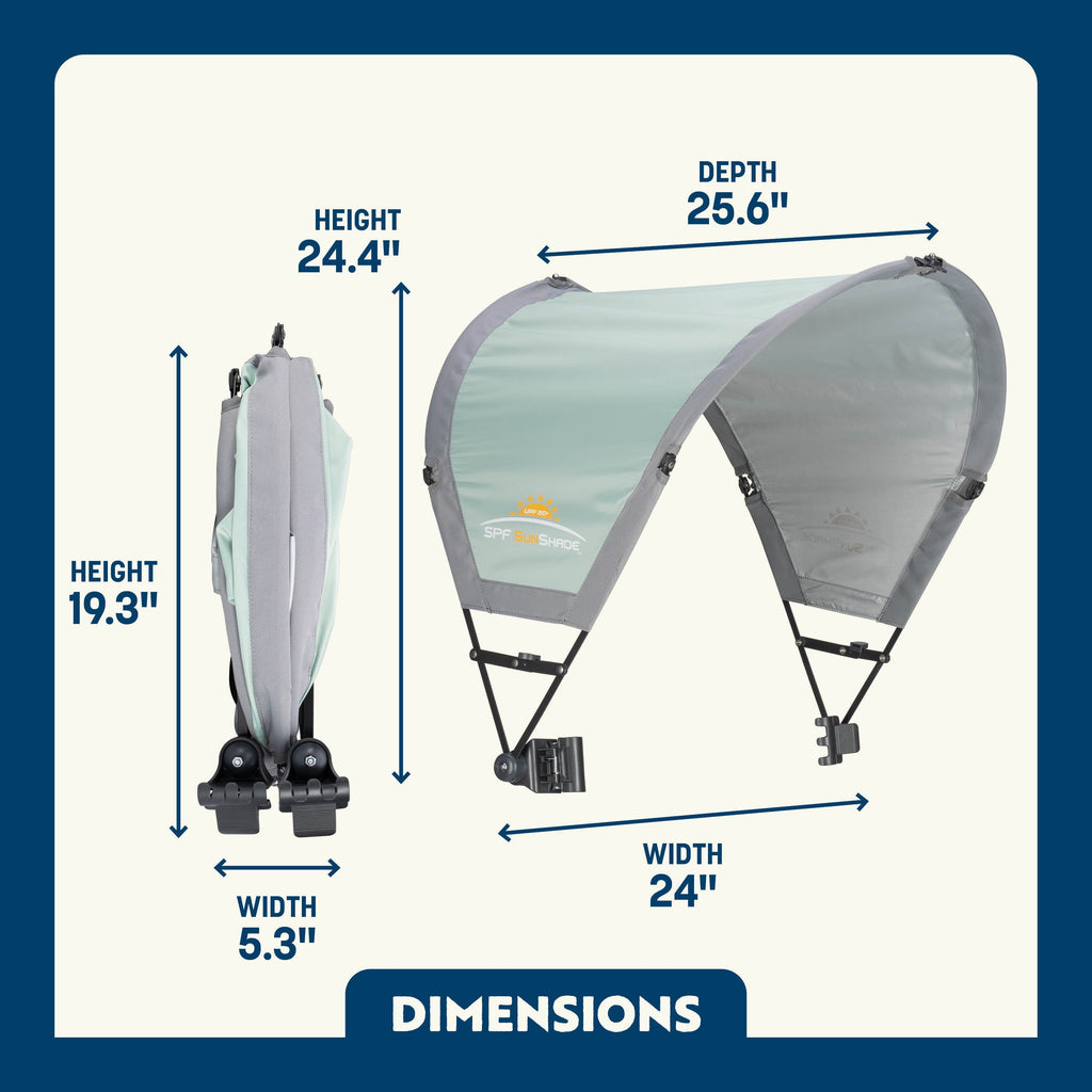 SunShade Accessory Universal Adjustable Chair Canopy with UV Protection, Mercury Gray
