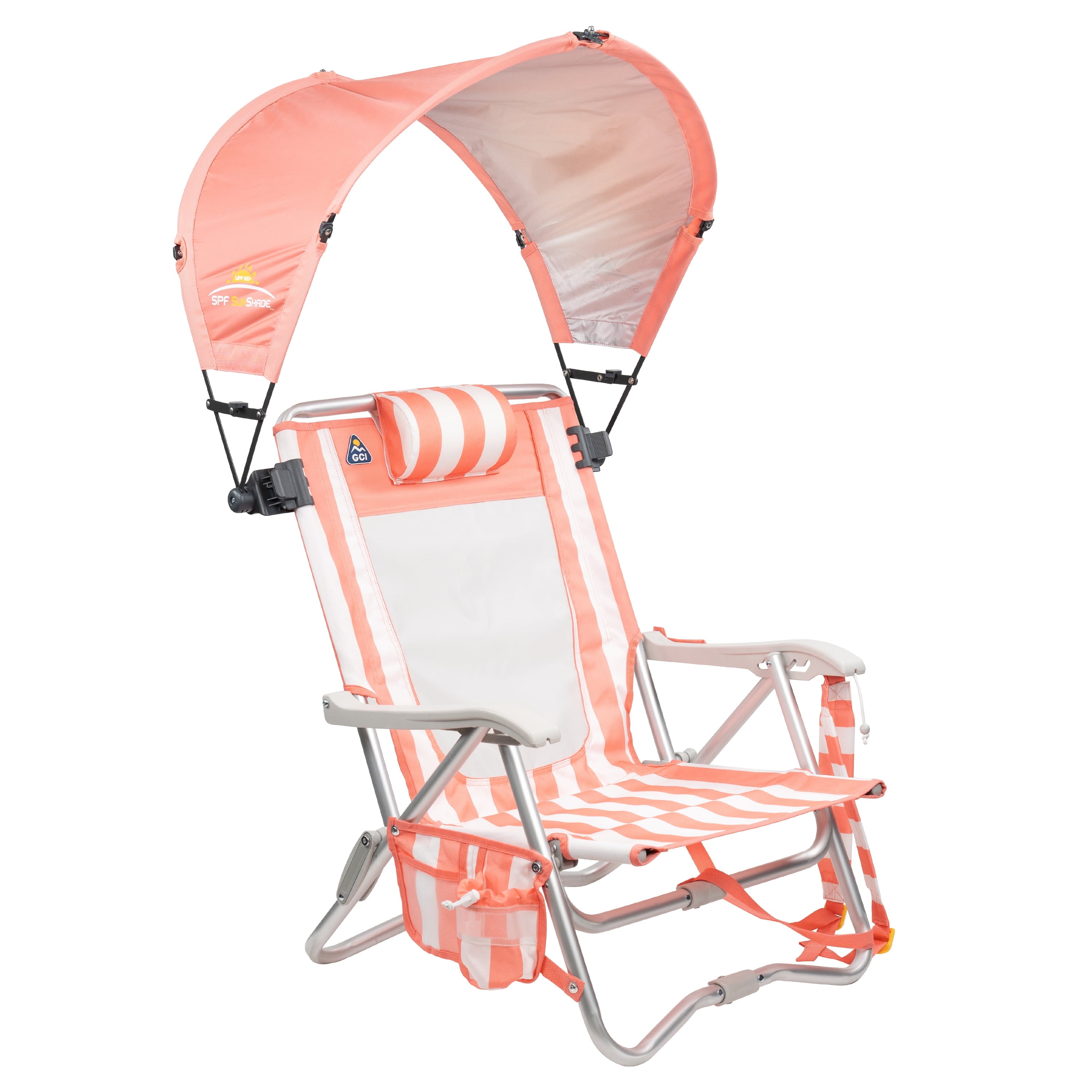 SunShade Accessory Universal Adjustable Chair Canopy with UV Protection, Mercury Gray