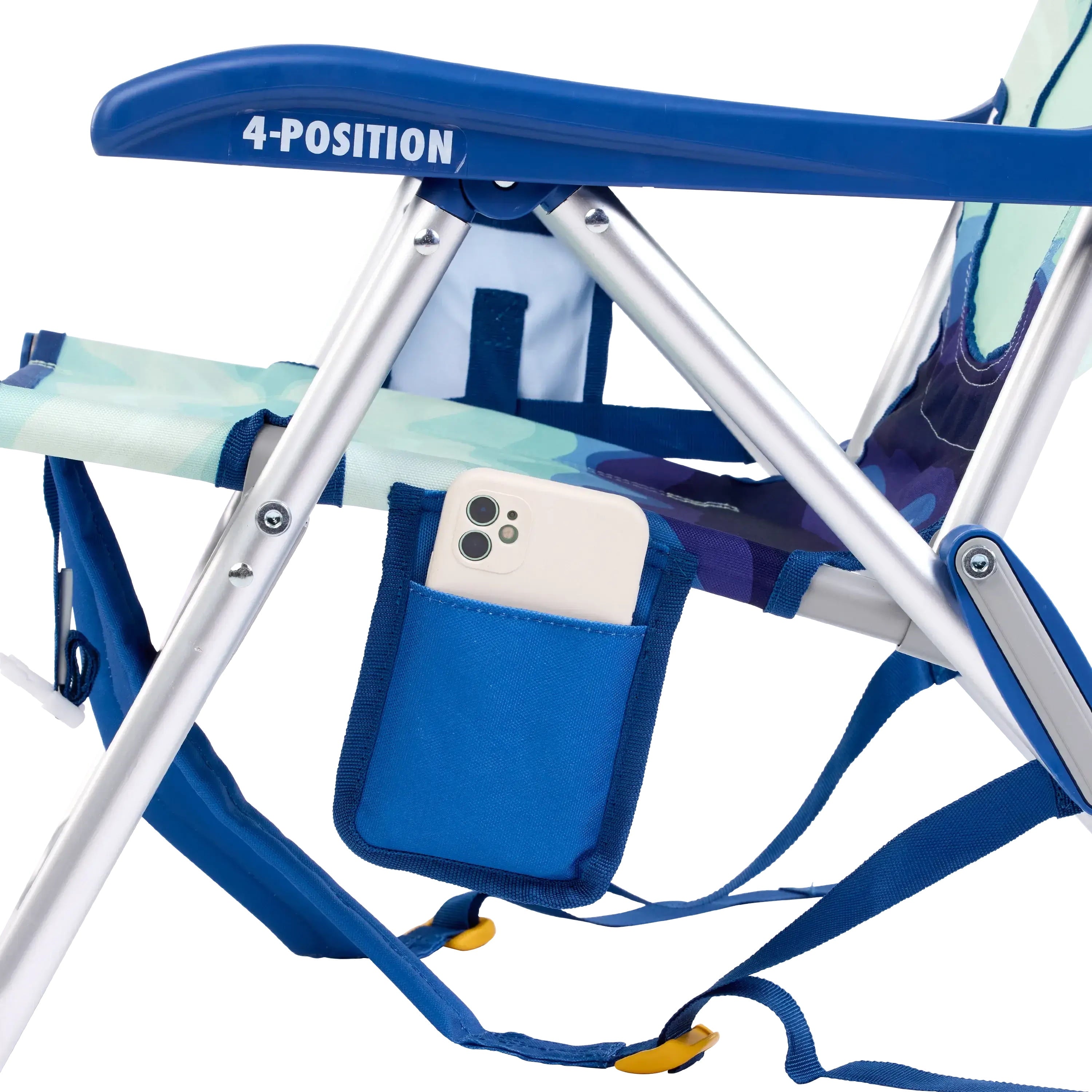 Backpack Beach Chair Lightweight Low Profile Reclining Chair, Wave Blue