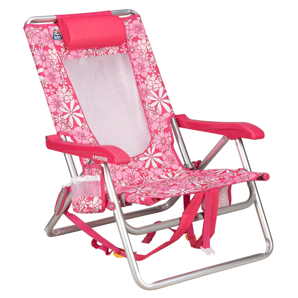 Backpack Beach Chair Lightweight Low Profile Reclining Chair, Wave Blue