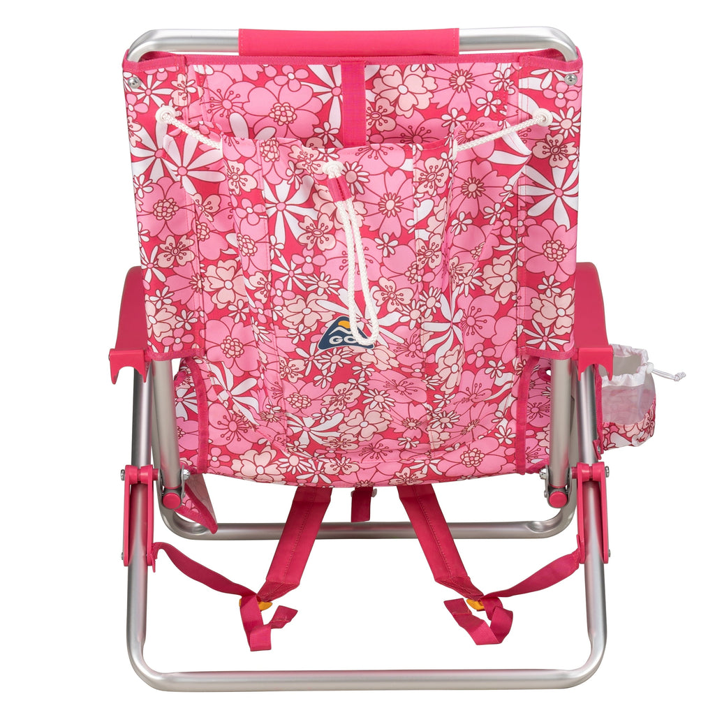 Backpack Beach Chair Lightweight Low Profile Reclining Chair, Wave Blue