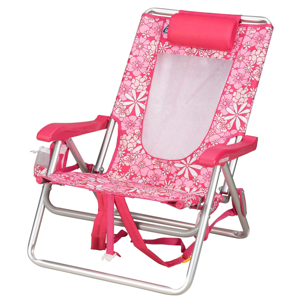 Backpack Beach Chair Lightweight Low Profile Reclining Chair, Wave Blue