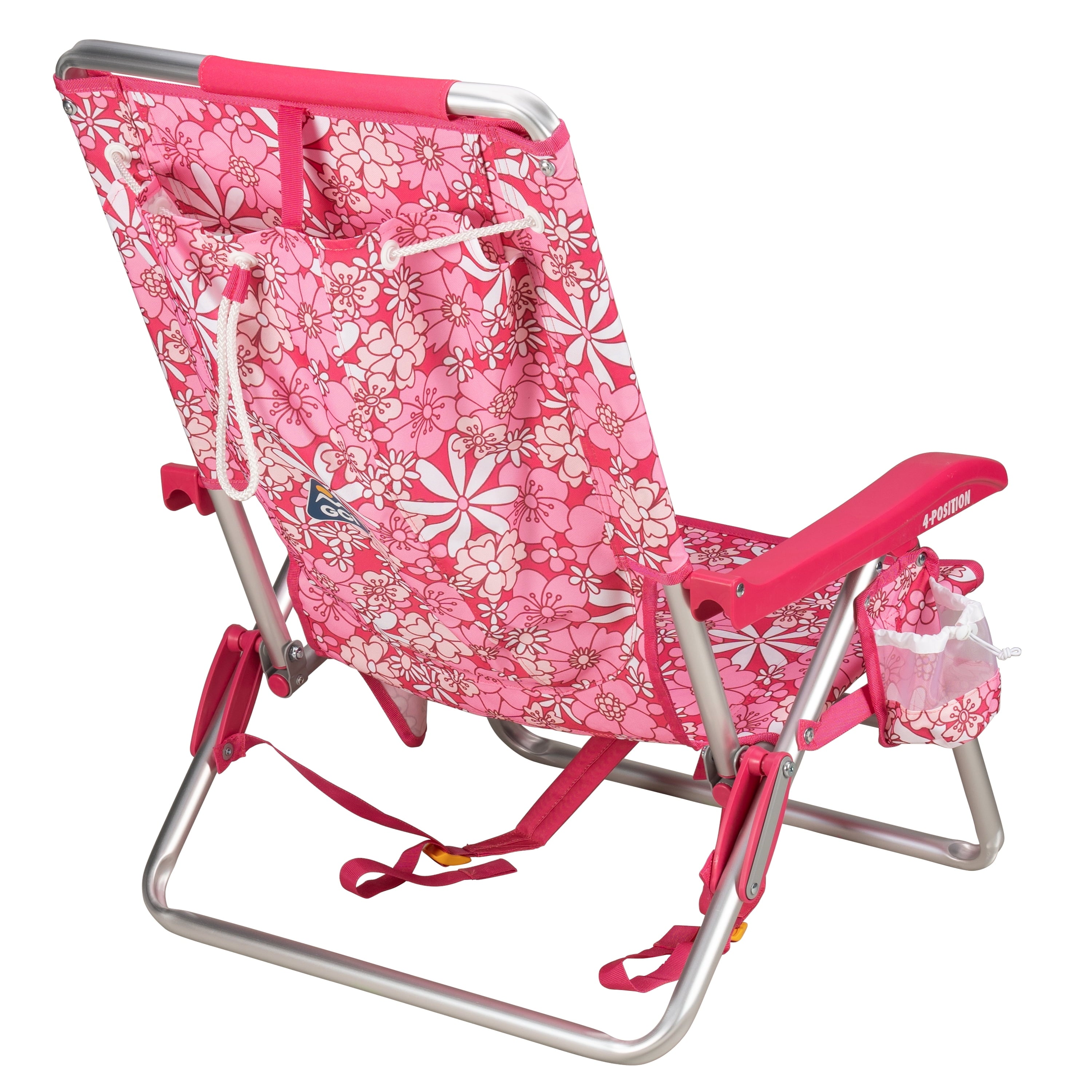 Backpack Beach Chair Lightweight Low Profile Reclining Chair, Wave Blue