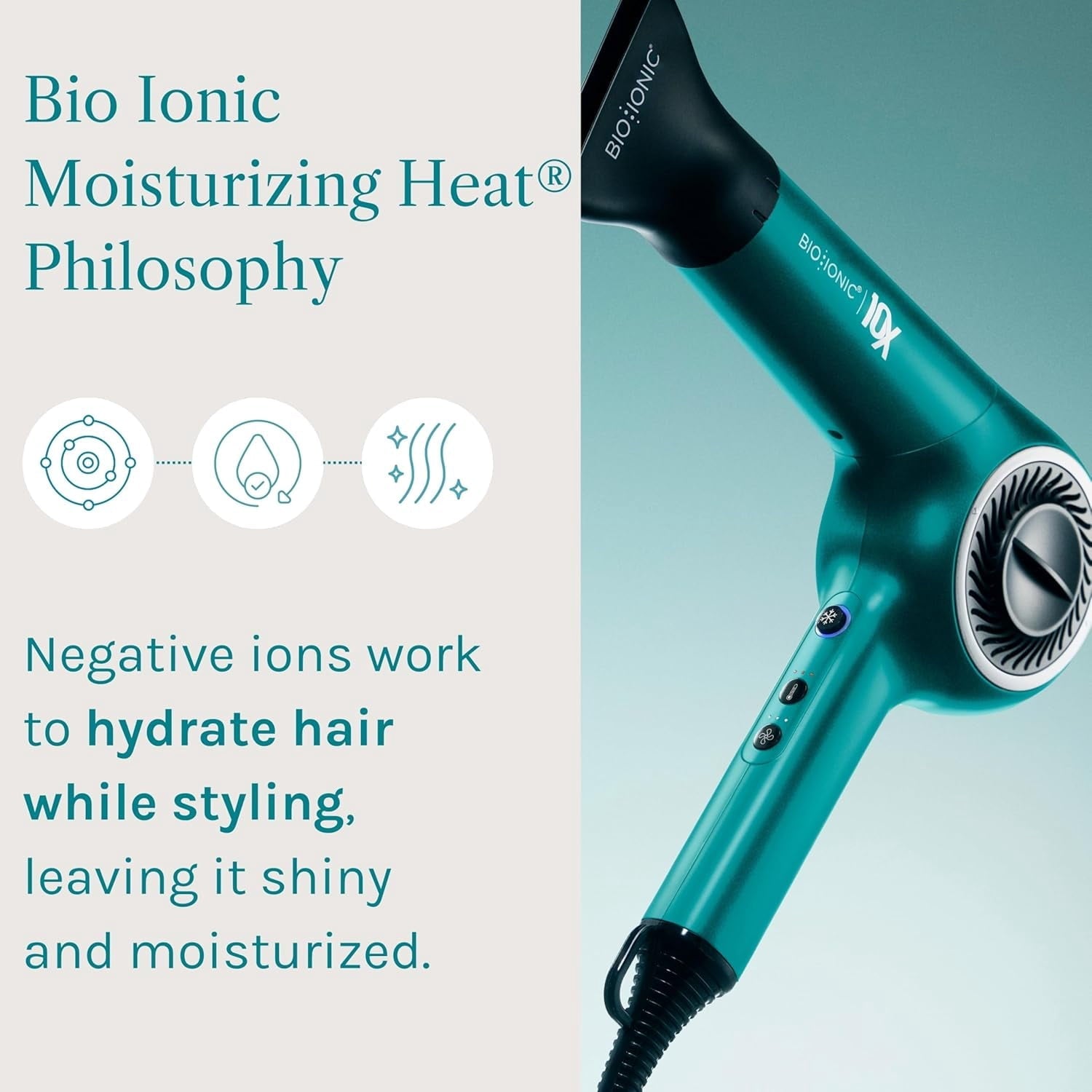 10X UltraLight Speed Hair Dryer, Adjustable Heat &amp; Frizz-Control Professional Hair Dryer
