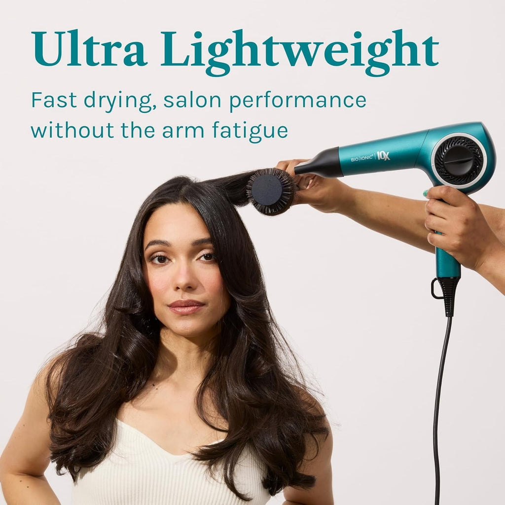 10X UltraLight Speed Hair Dryer, Adjustable Heat &amp; Frizz-Control Professional Hair Dryer