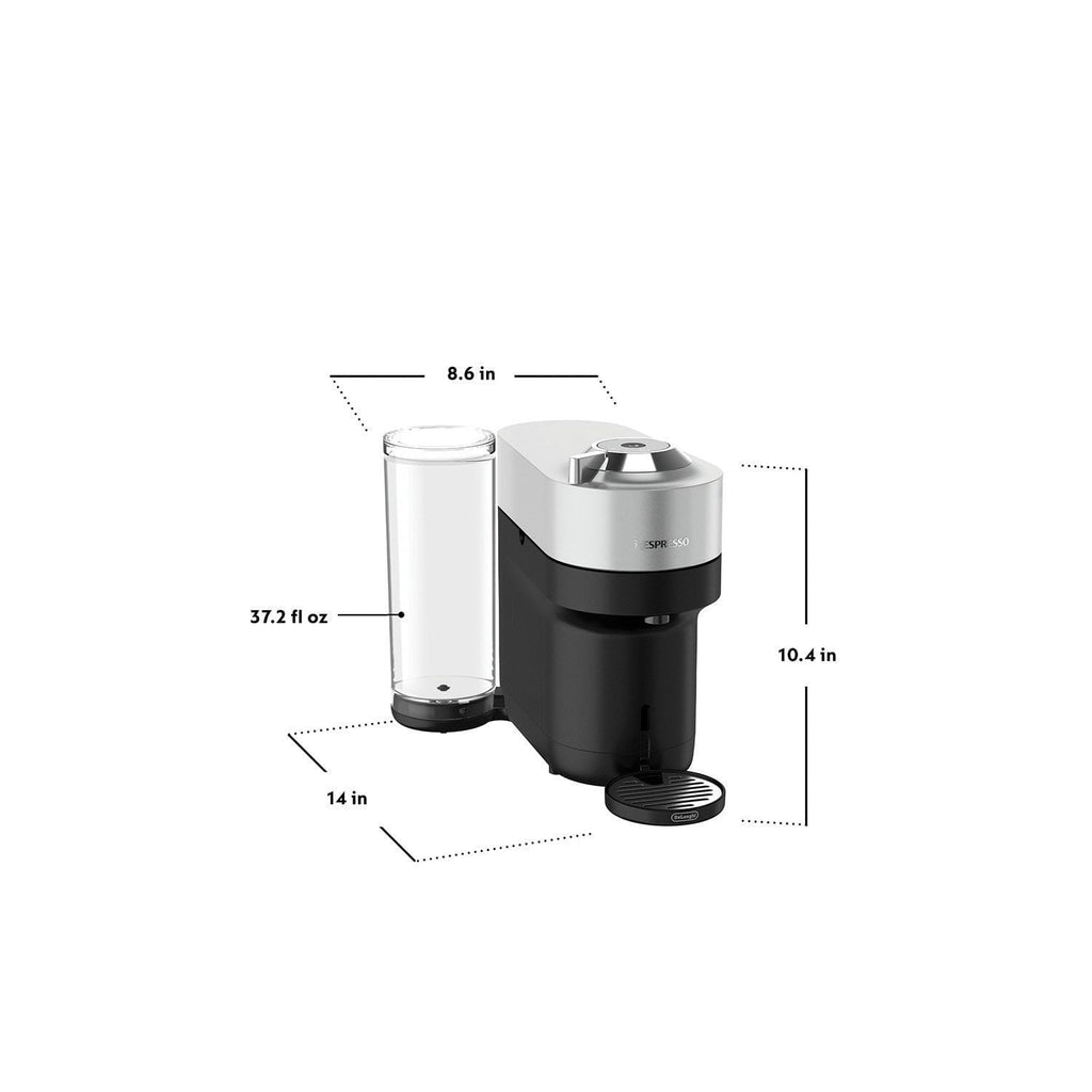Vertuo Pop+ Deluxe Coffee Maker with Aeroccino 3 Milk Frother, 37 oz Water Tank, Five Cup Sizes